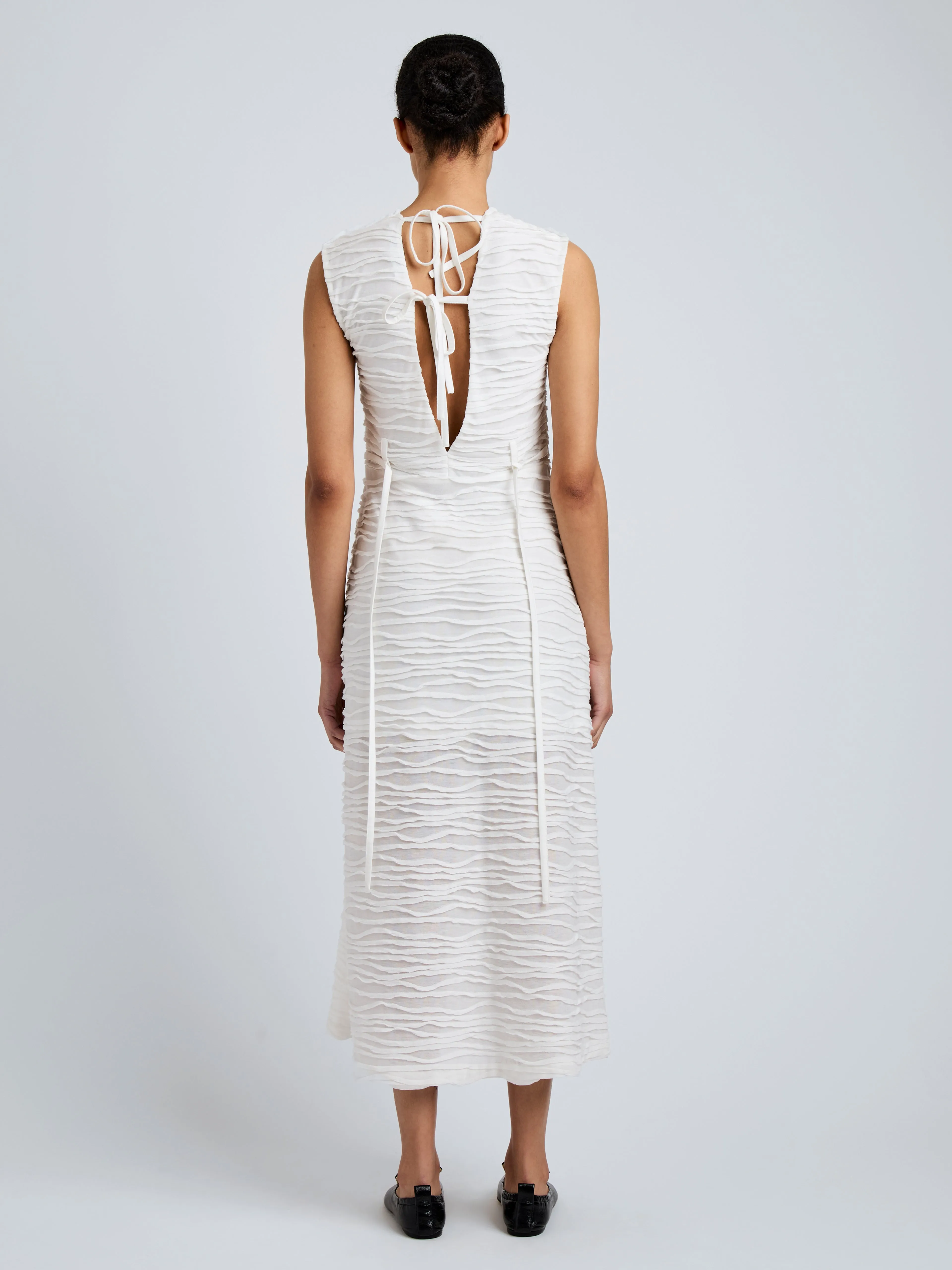 Laura Dress in Textured Cotton sold by Proenza Schouler product image thumbnail 4
