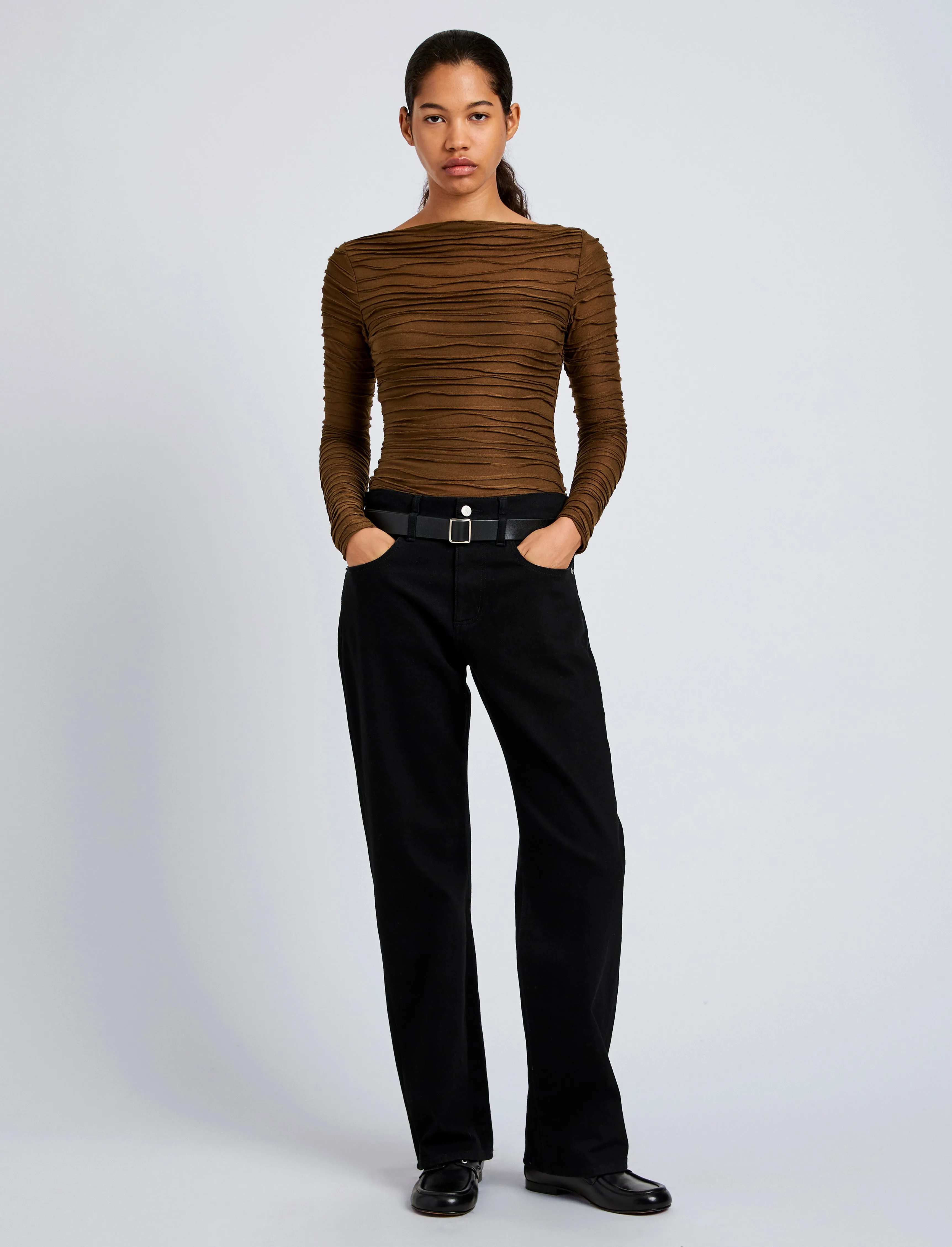 Paloma Top in Textured Cotton sold by Proenza Schouler product image thumbnail 3