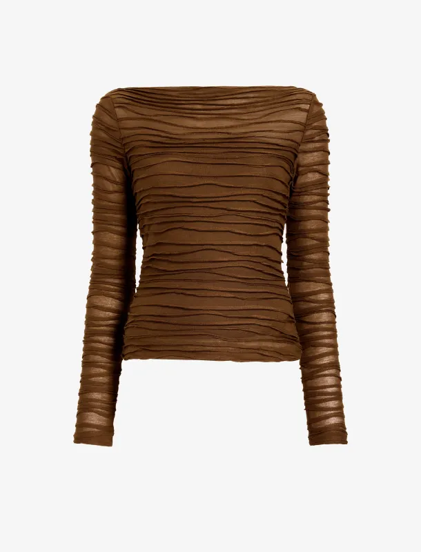 Paloma Top in Textured Cotton sold by Proenza Schouler