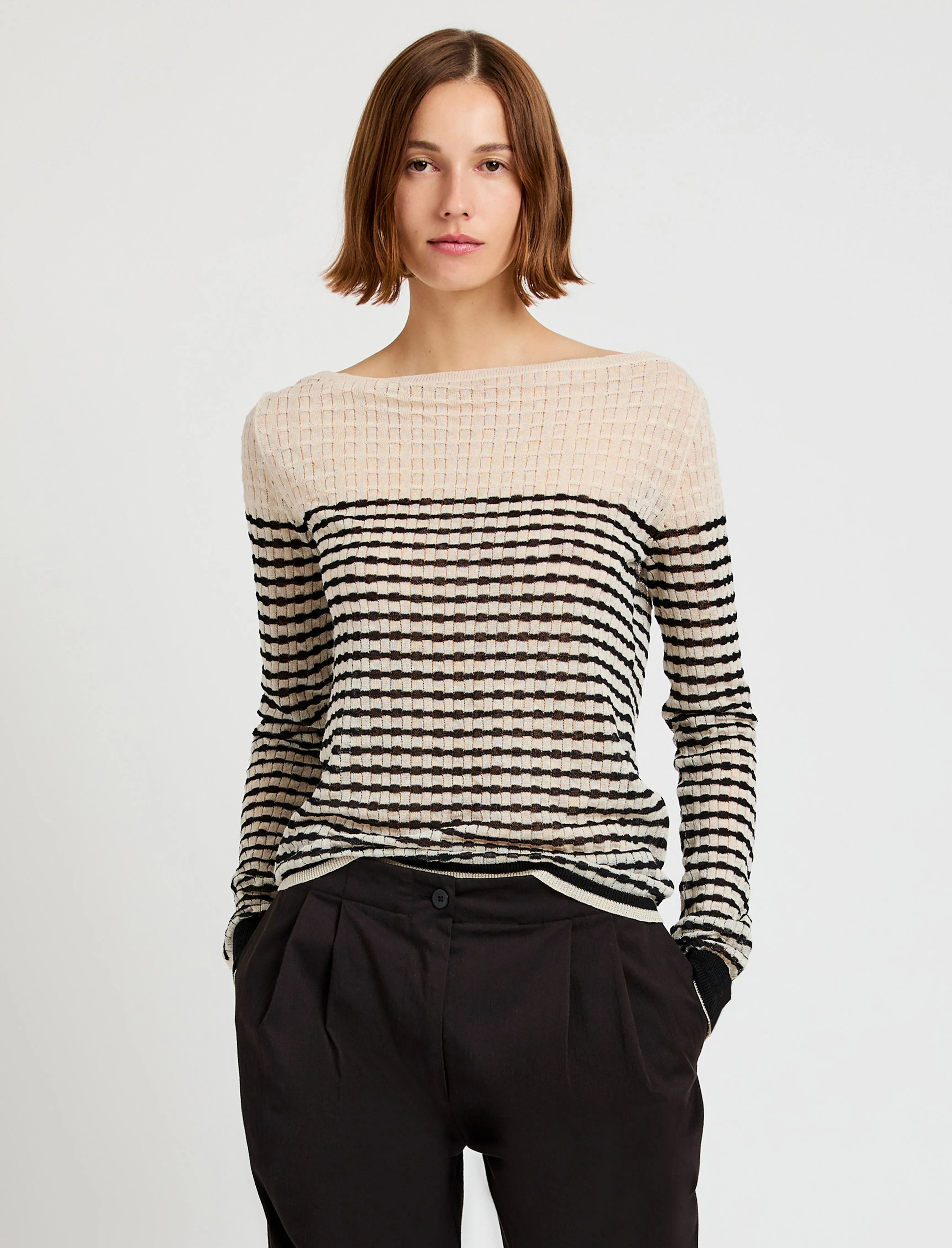 Britta Sweater in Breton Stripe sold by Proenza Schouler product image thumbnail 2