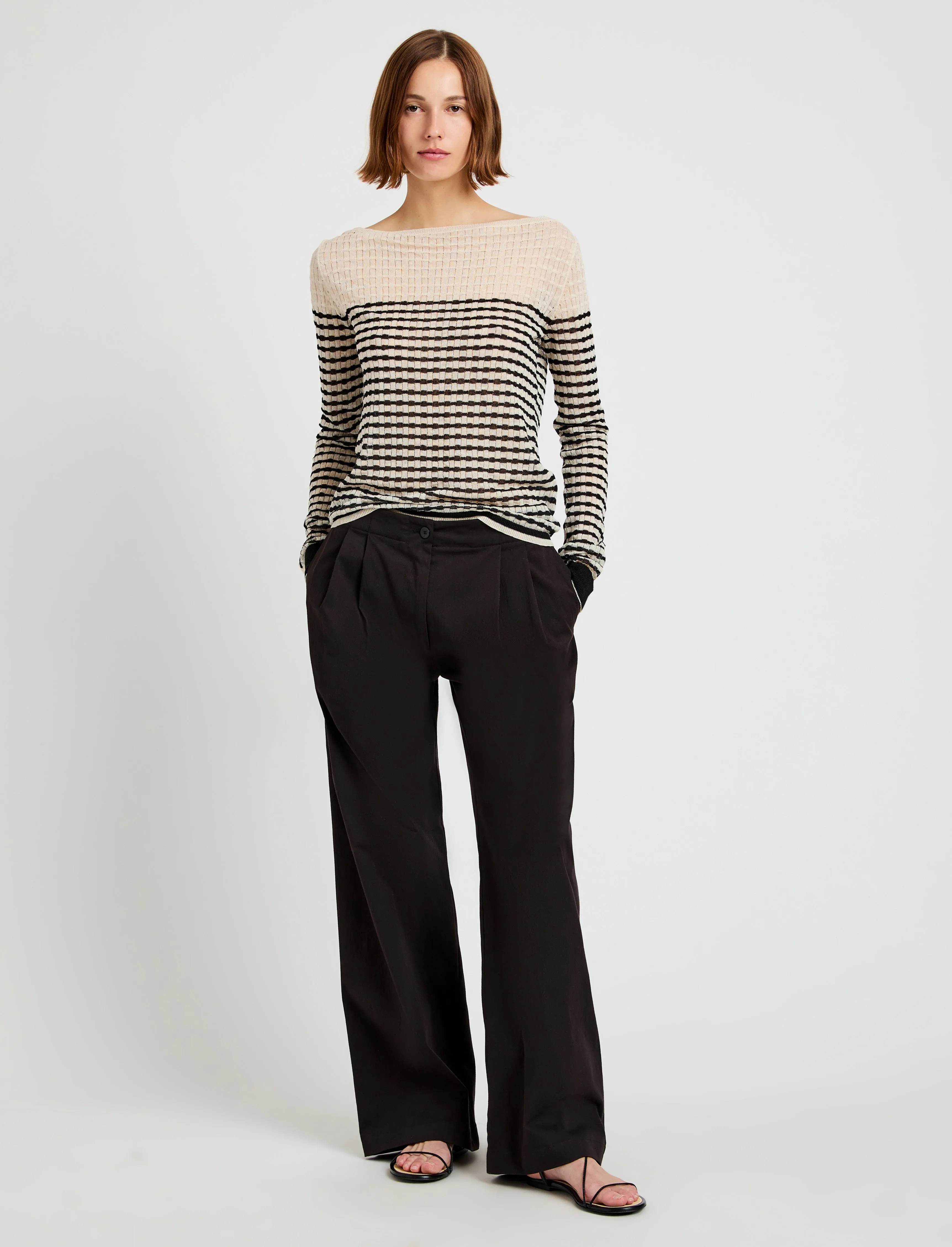 Britta Sweater in Breton Stripe sold by Proenza Schouler product image thumbnail 3