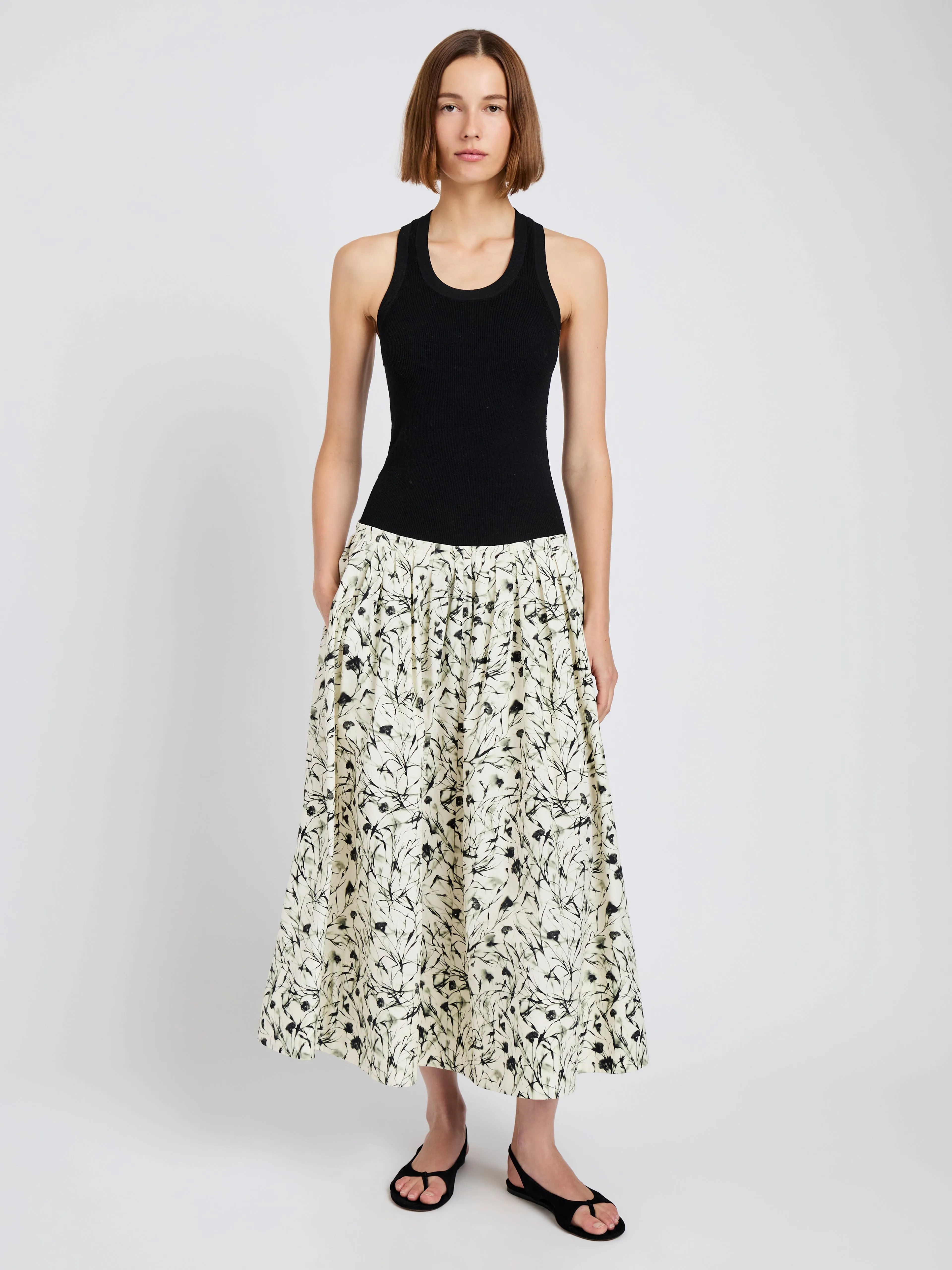 Austin Skirt in Printed Poplin sold by Proenza Schouler product image thumbnail 2