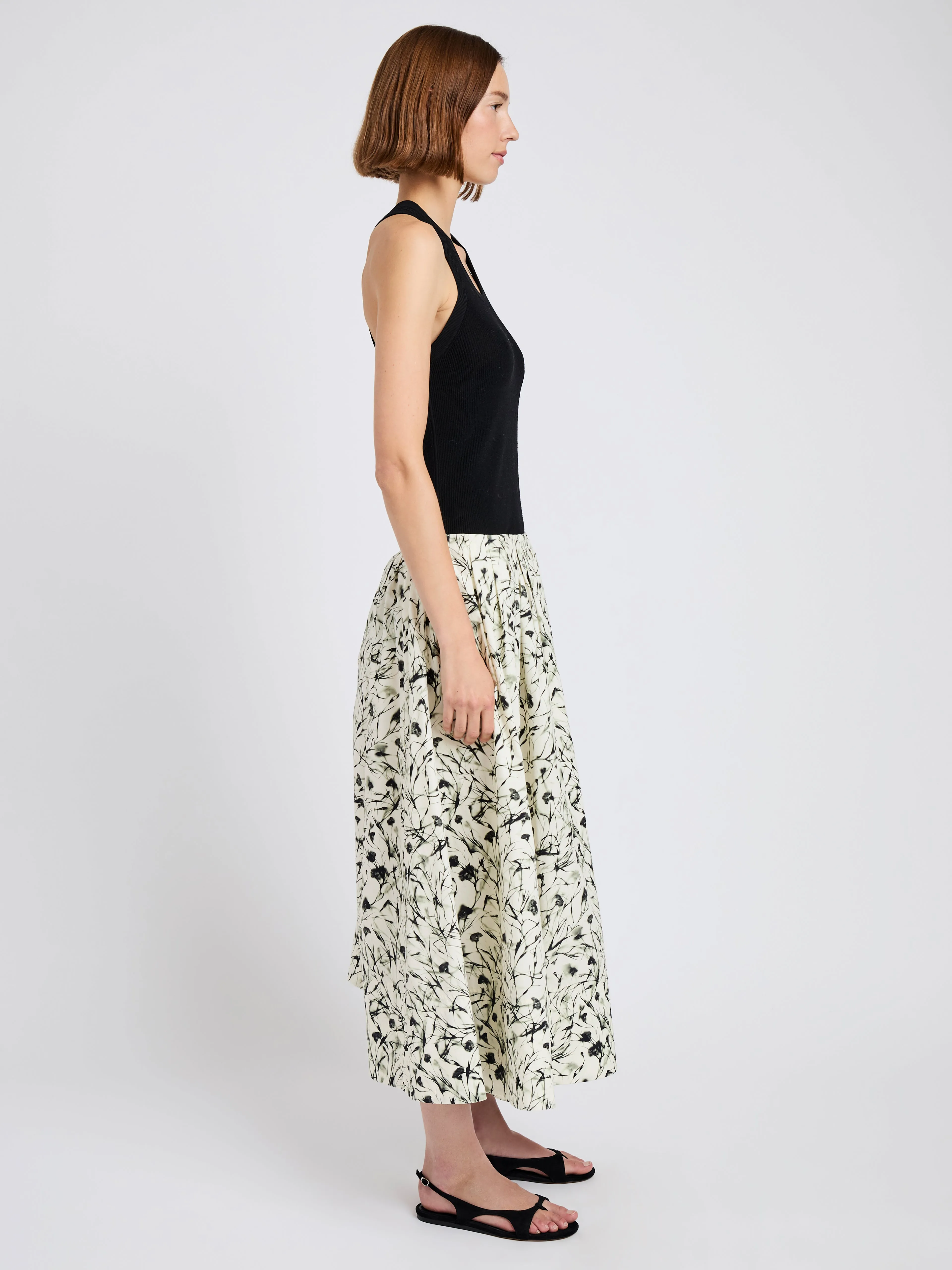Austin Skirt in Printed Poplin sold by Proenza Schouler product image thumbnail 3