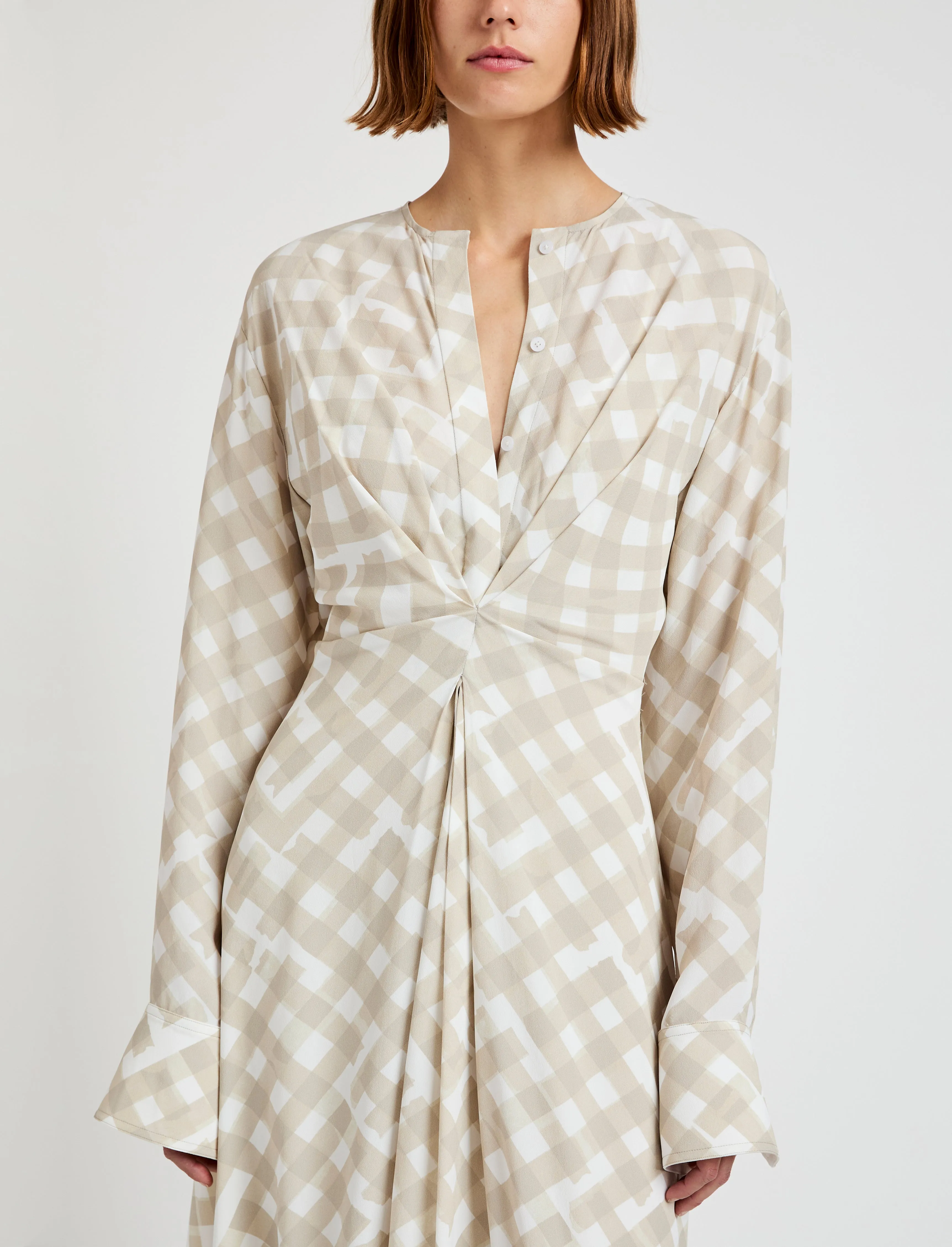 Keria Dress in Printed Crepe De Chine sold by Proenza Schouler product image thumbnail 5