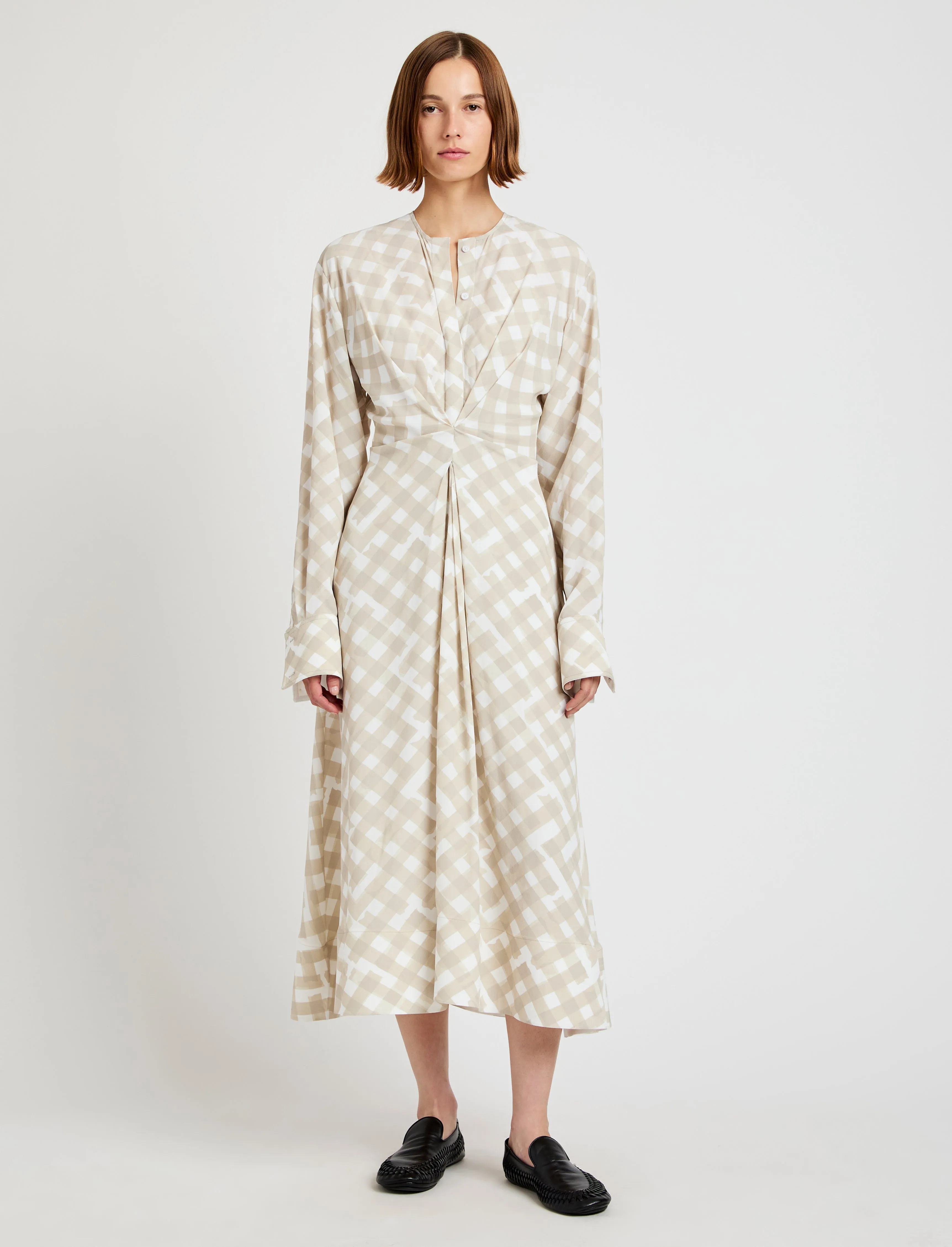 Keria Dress in Printed Crepe De Chine sold by Proenza Schouler product image thumbnail 2