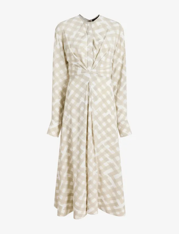 Keria Dress in Printed Crepe De Chine sold by Proenza Schouler