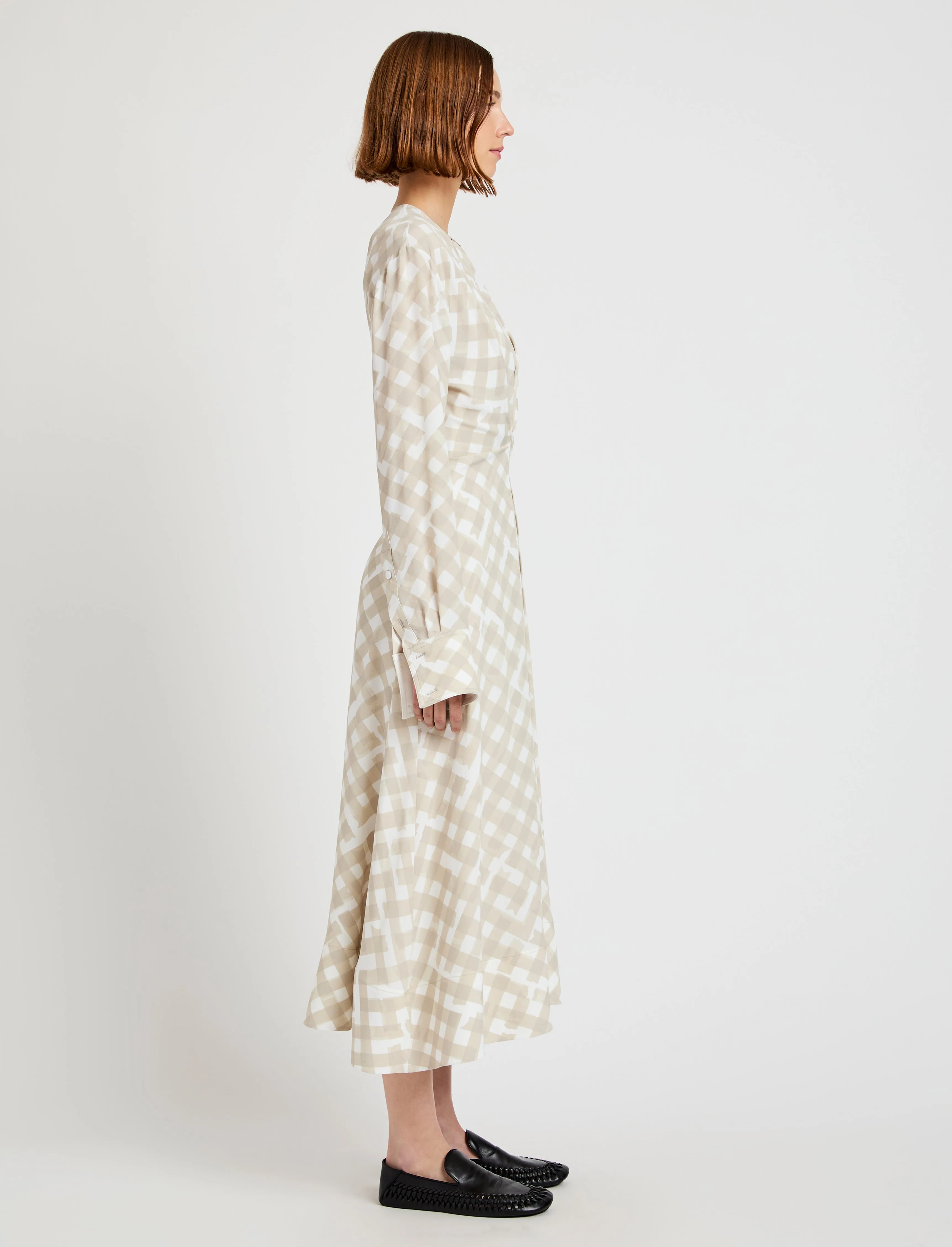Keria Dress in Printed Crepe De Chine sold by Proenza Schouler product image thumbnail 3