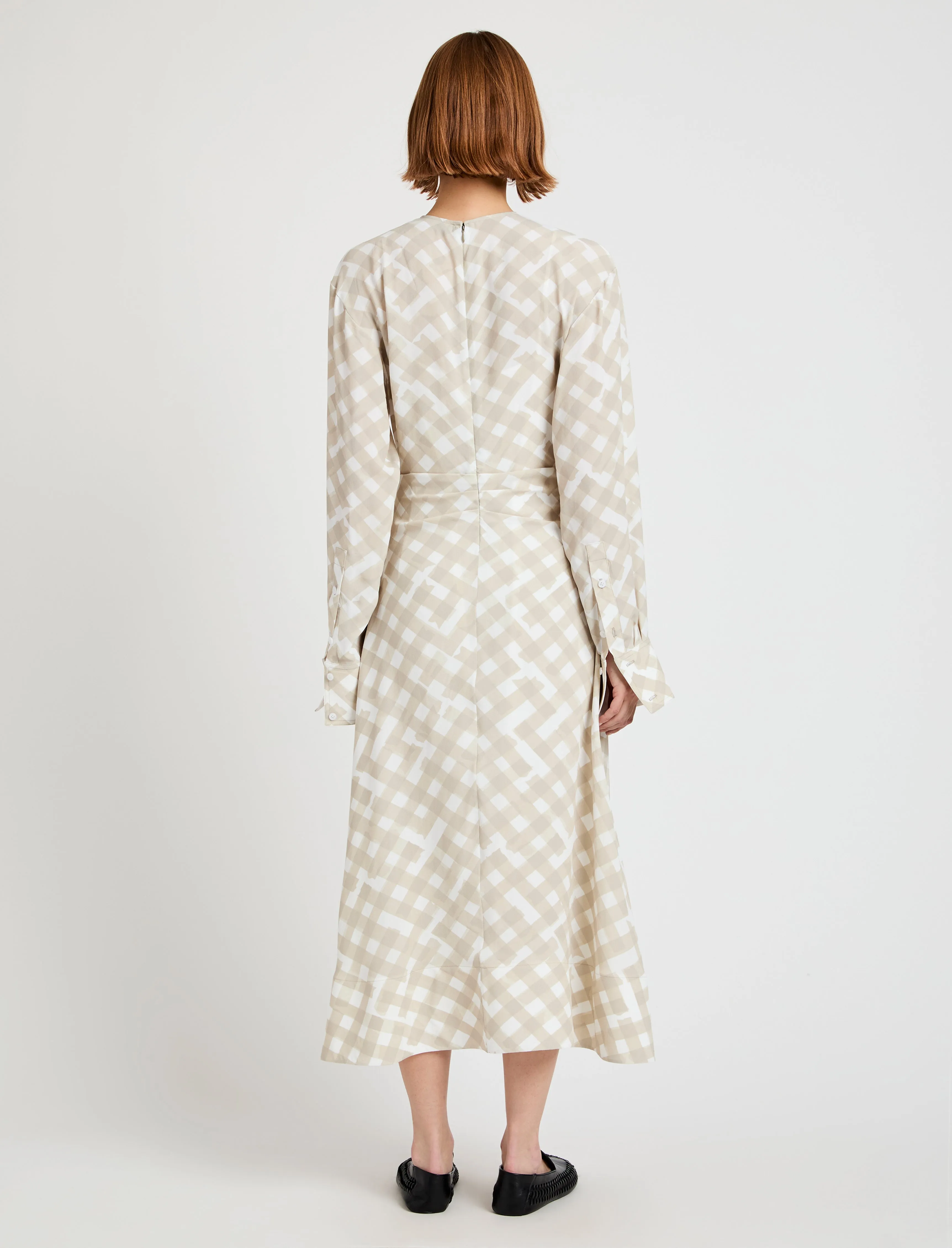 Keria Dress in Printed Crepe De Chine sold by Proenza Schouler product image thumbnail 4