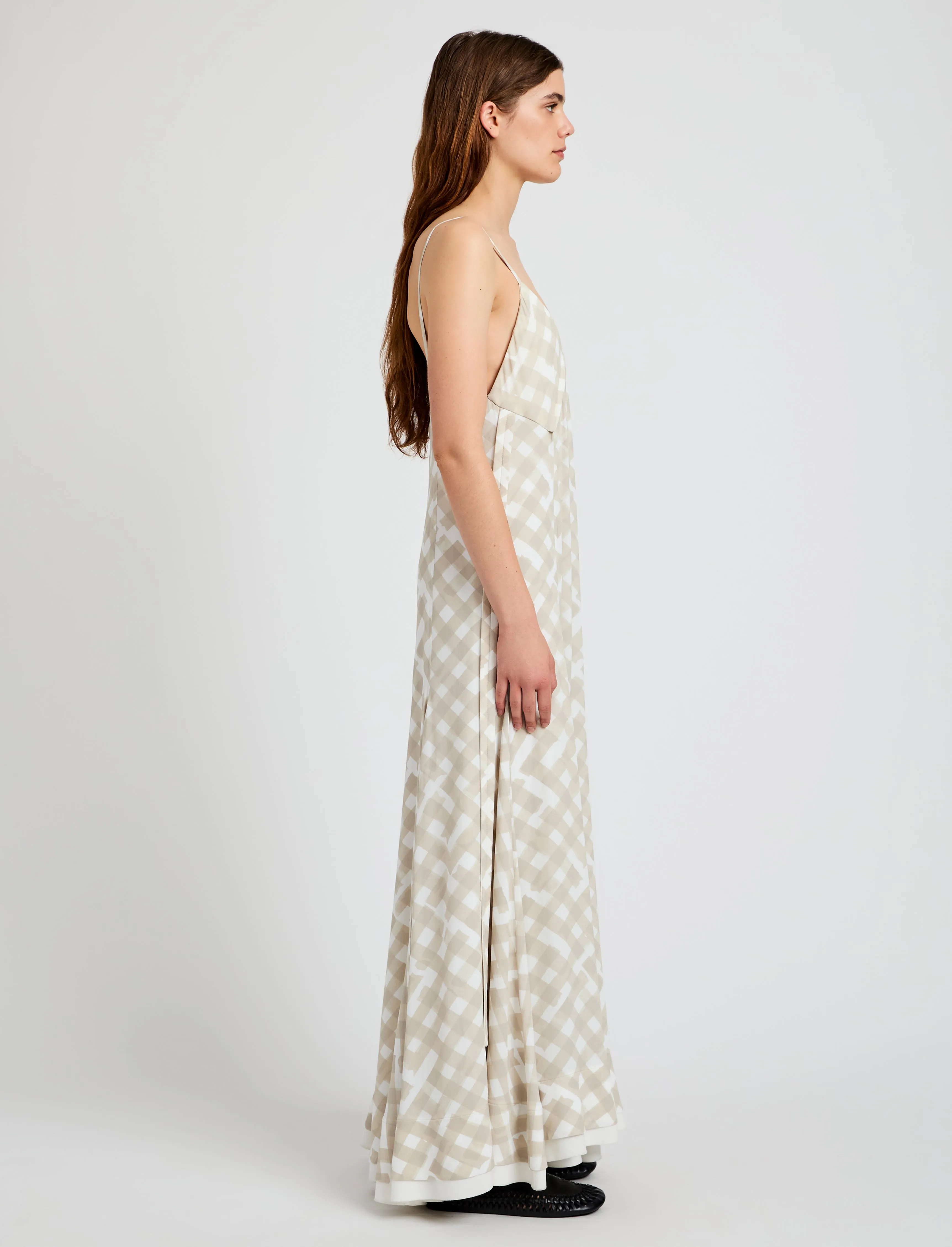 June Dress in Printed Crepe De Chine sold by Proenza Schouler product image thumbnail 3