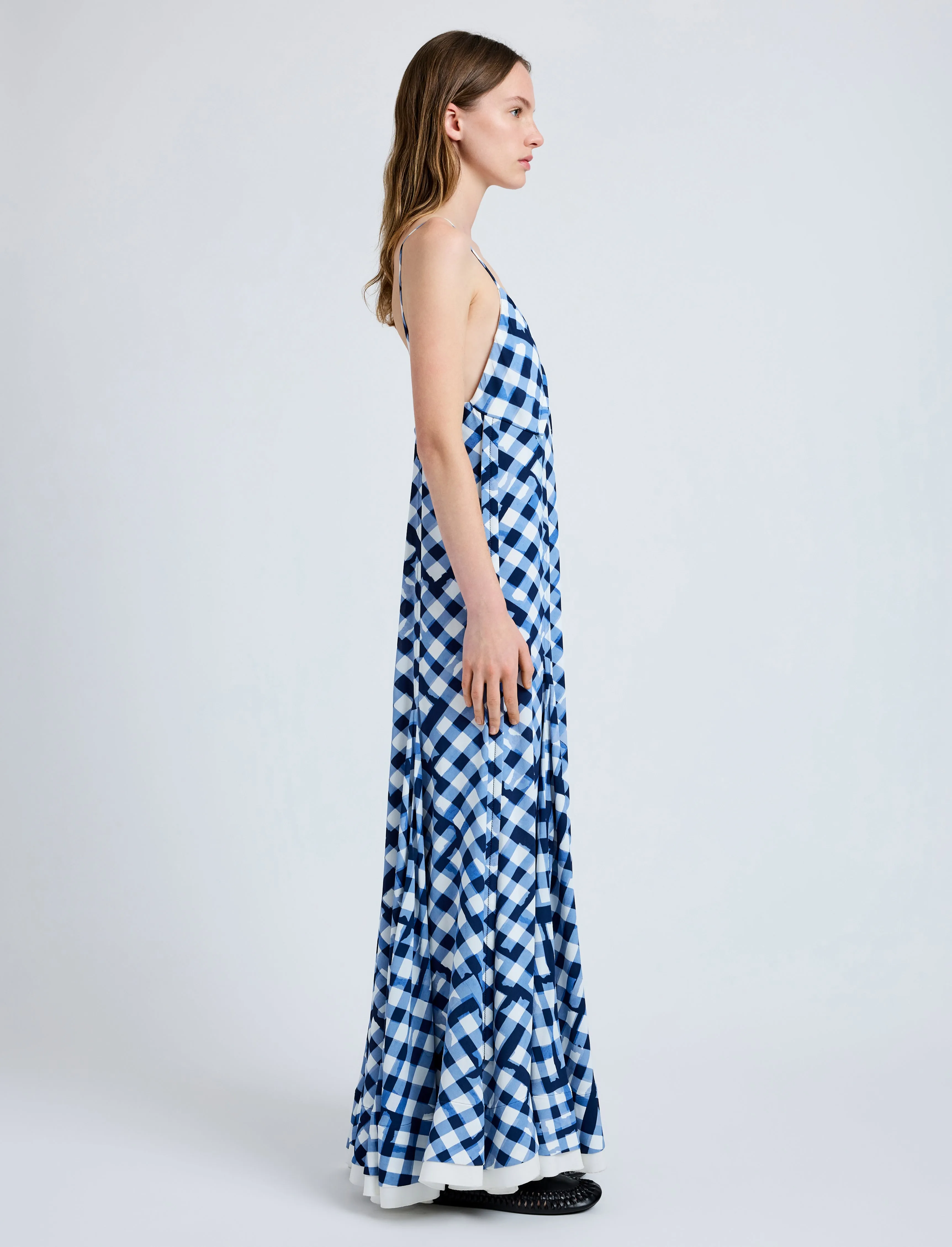 June Dress in Printed Crepe De Chine sold by Proenza Schouler product image thumbnail 3