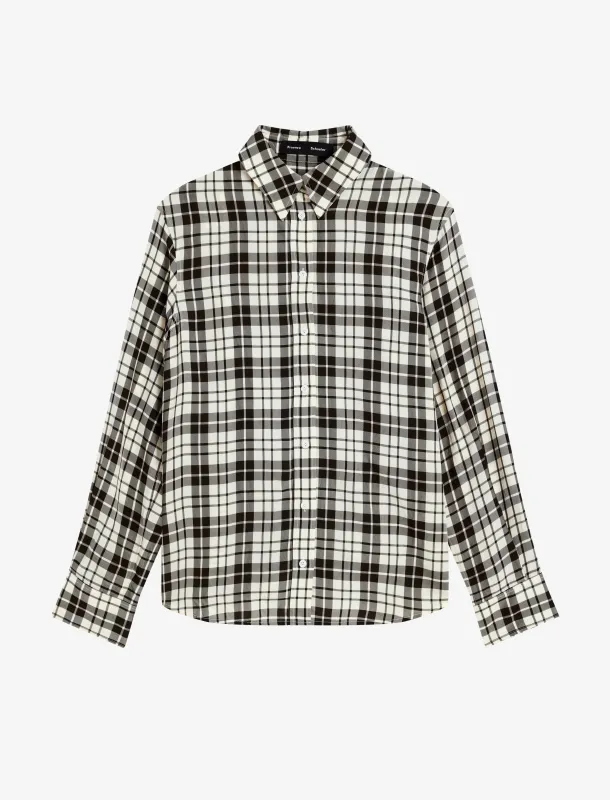 Bronwen Top in Crinkled Plaid made by Proenza Schouler