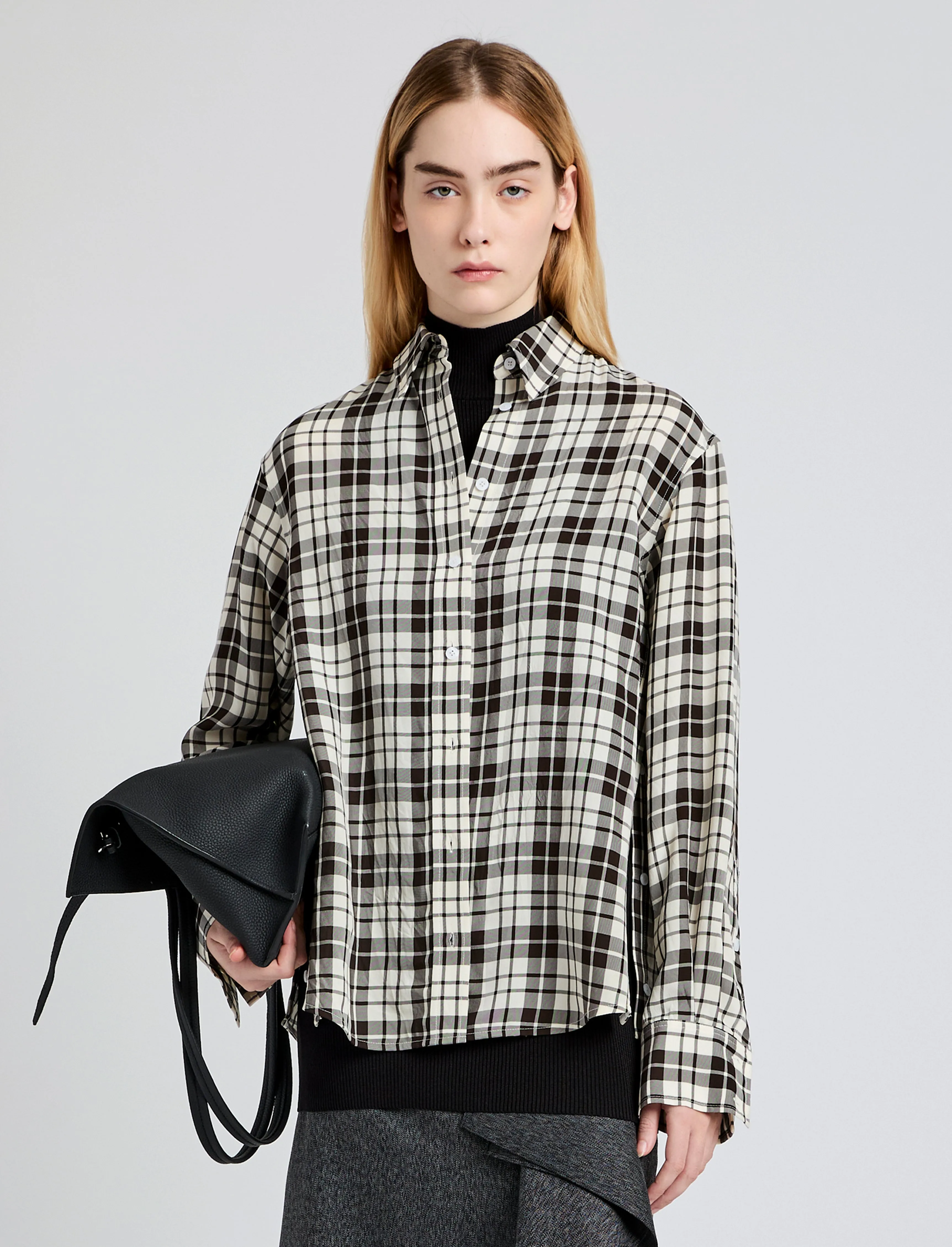 Bronwen Top in Crinkled Plaid sold by Proenza Schouler product image thumbnail 2