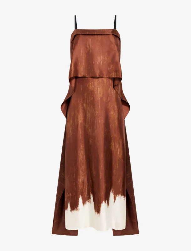 Wilma Dress in Double Printed Silk Twill made by Proenza Schouler