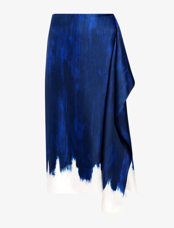 Amery Skirt in Double Printed Silk Twill sold by Proenza Schouler