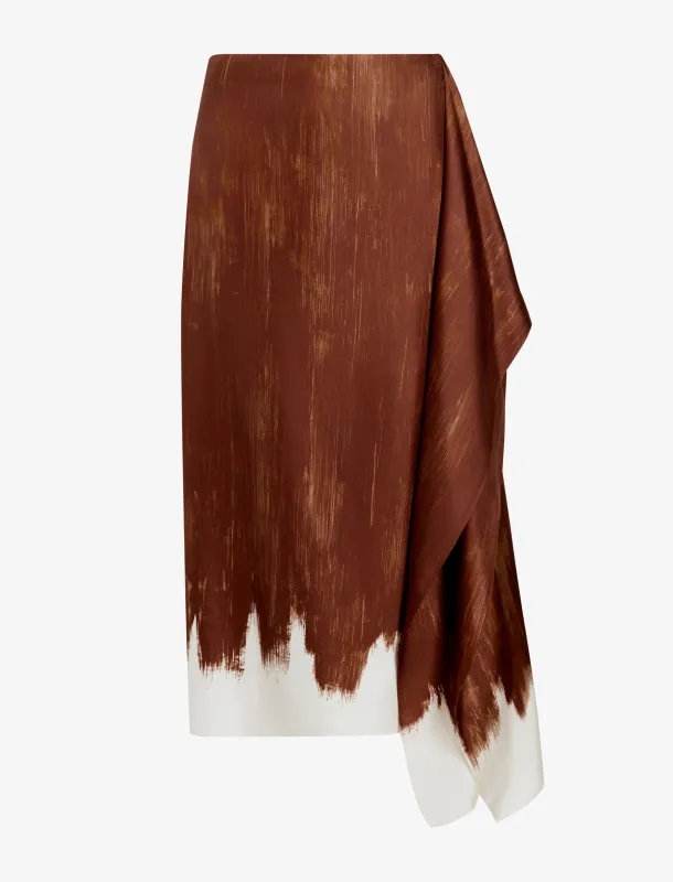 Amery Skirt in Double Printed Silk Twill sold by Proenza Schouler