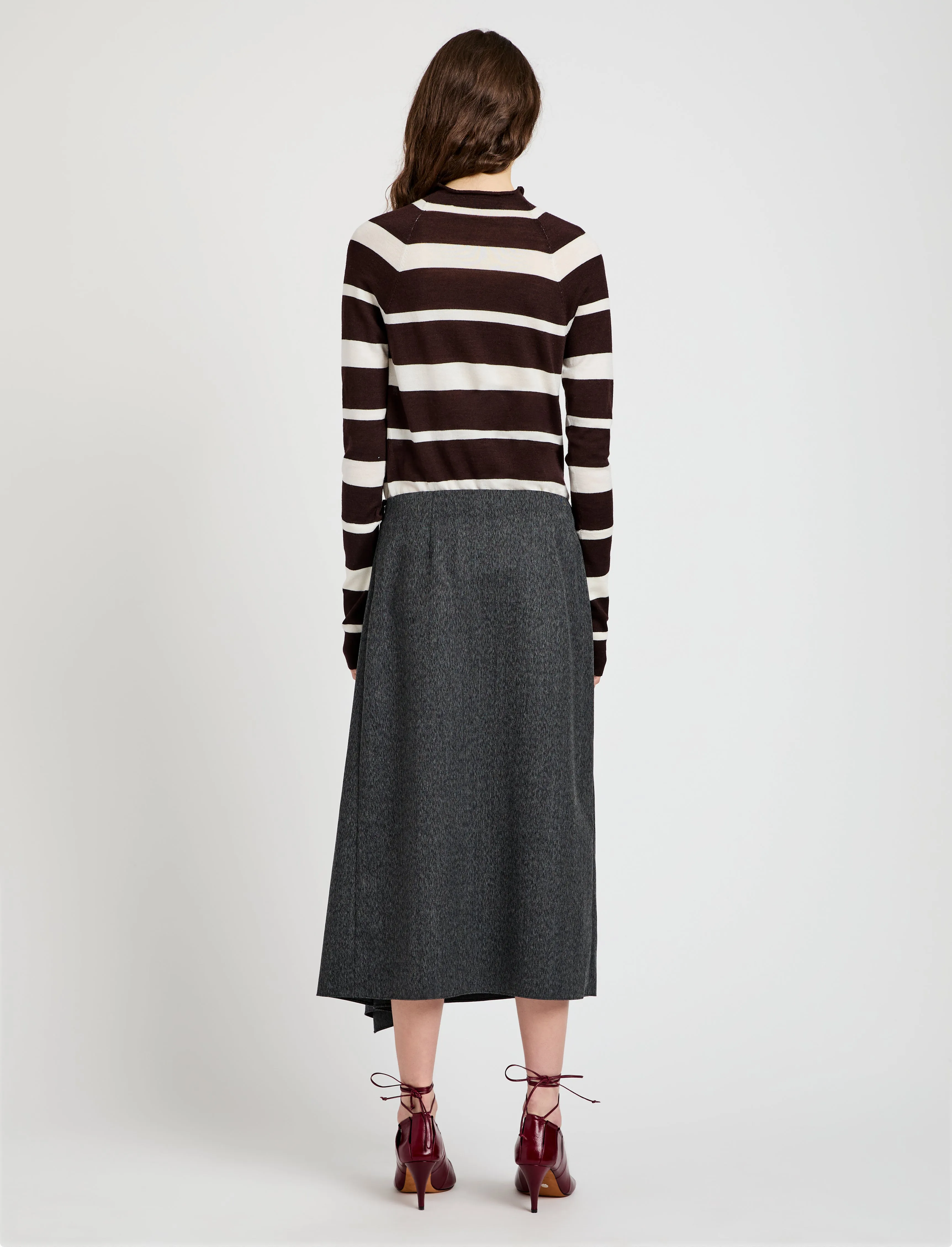 Amery Skirt in Textured Suiting sold by Proenza Schouler product image thumbnail 4