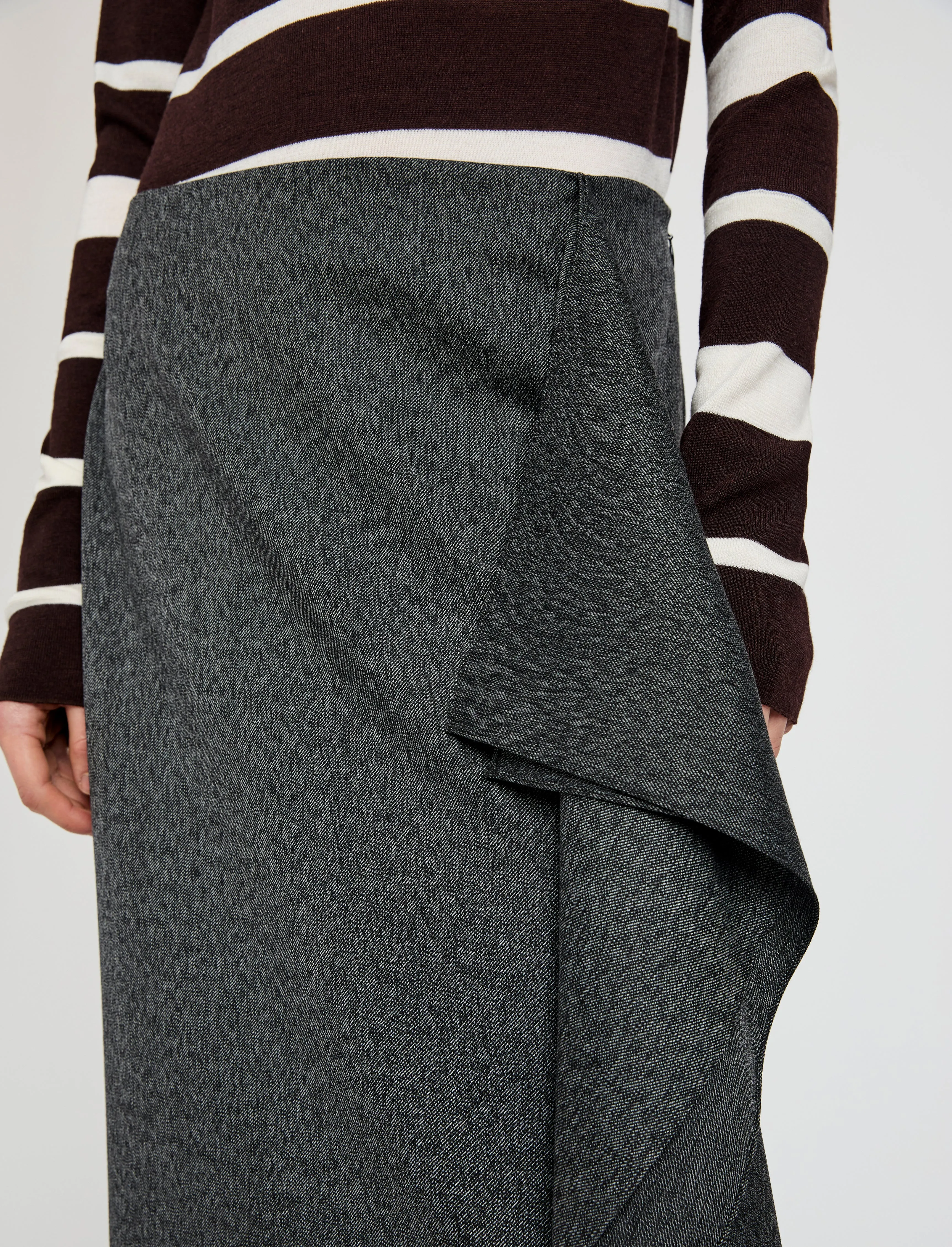 Amery Skirt in Textured Suiting sold by Proenza Schouler product image thumbnail 5