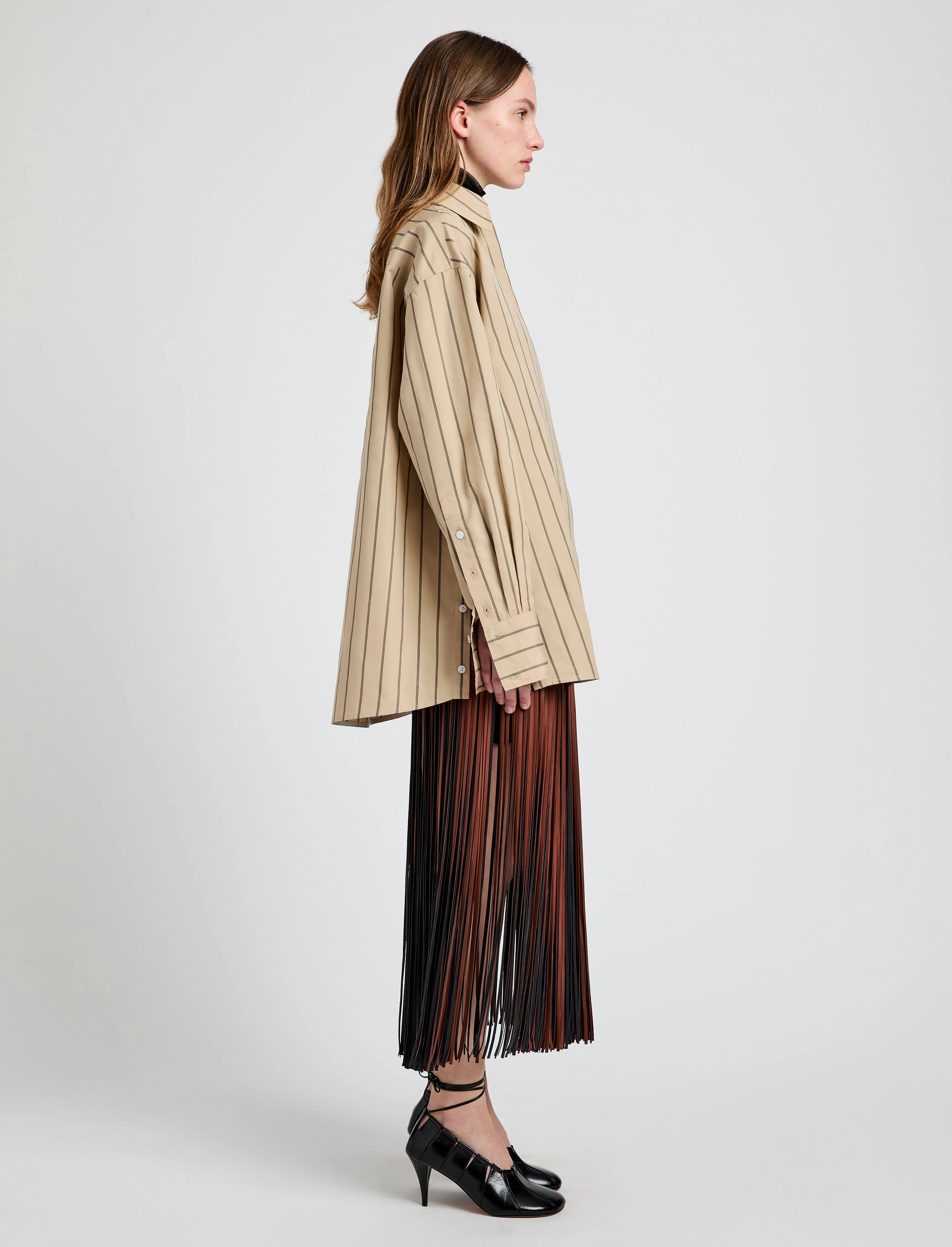 Veda Skirt in Faux Leather Fringe sold by Proenza Schouler product image thumbnail 3