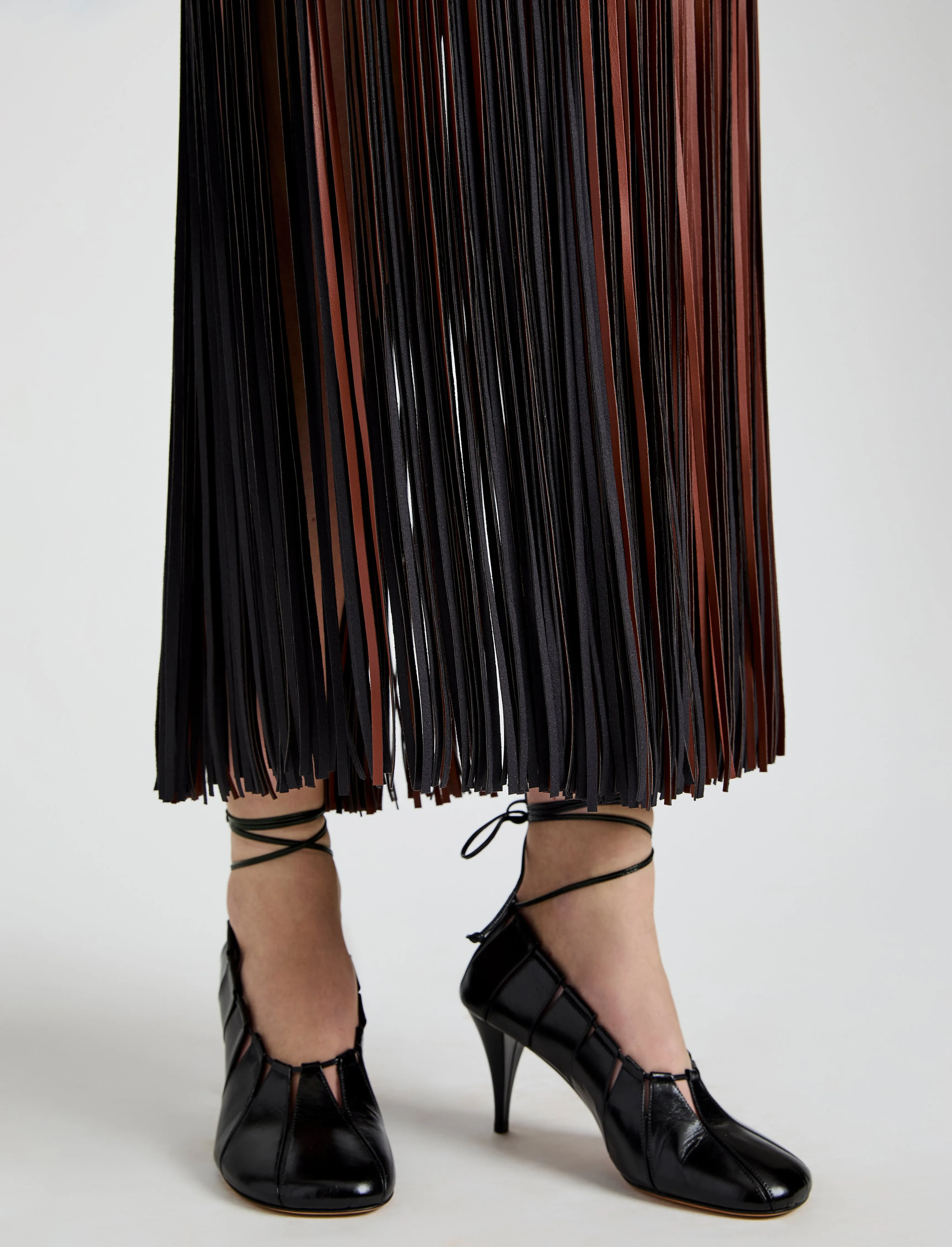 Veda Skirt in Faux Leather Fringe sold by Proenza Schouler product image thumbnail 5