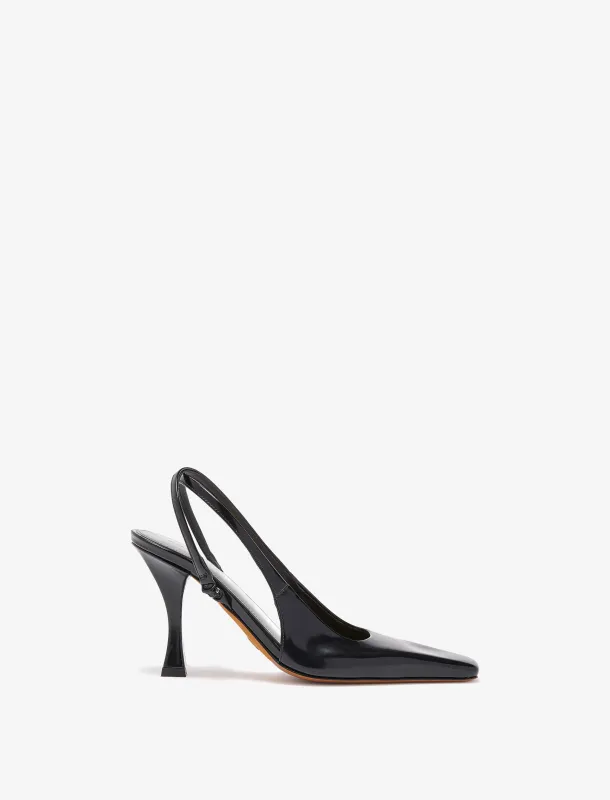 Trap Cross Slingback Pumps in Spazzolato Leather sold by Proenza Schouler