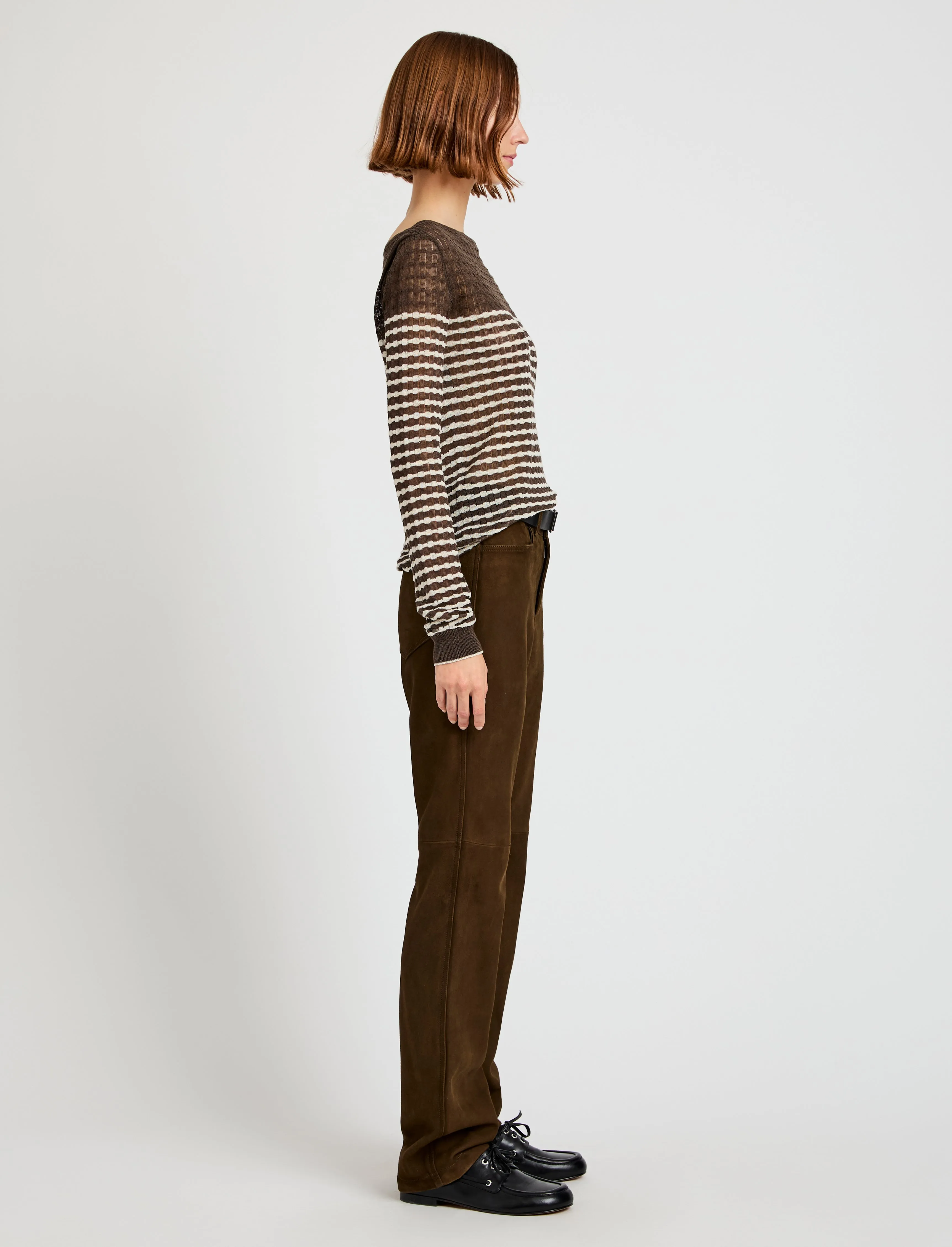Maxine Pant in Suede sold by Proenza Schouler product image thumbnail 3