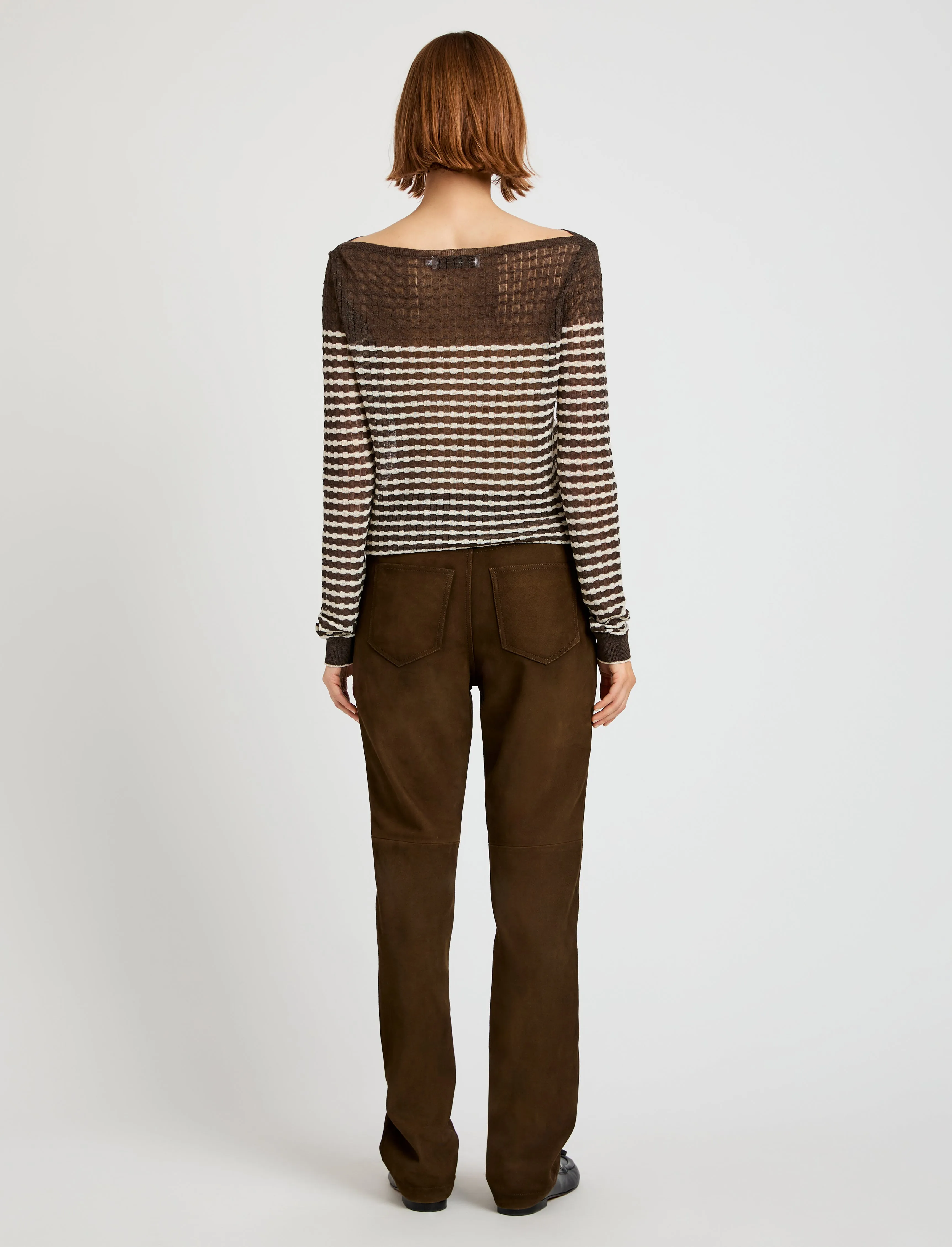 Maxine Pant in Suede sold by Proenza Schouler product image thumbnail 4