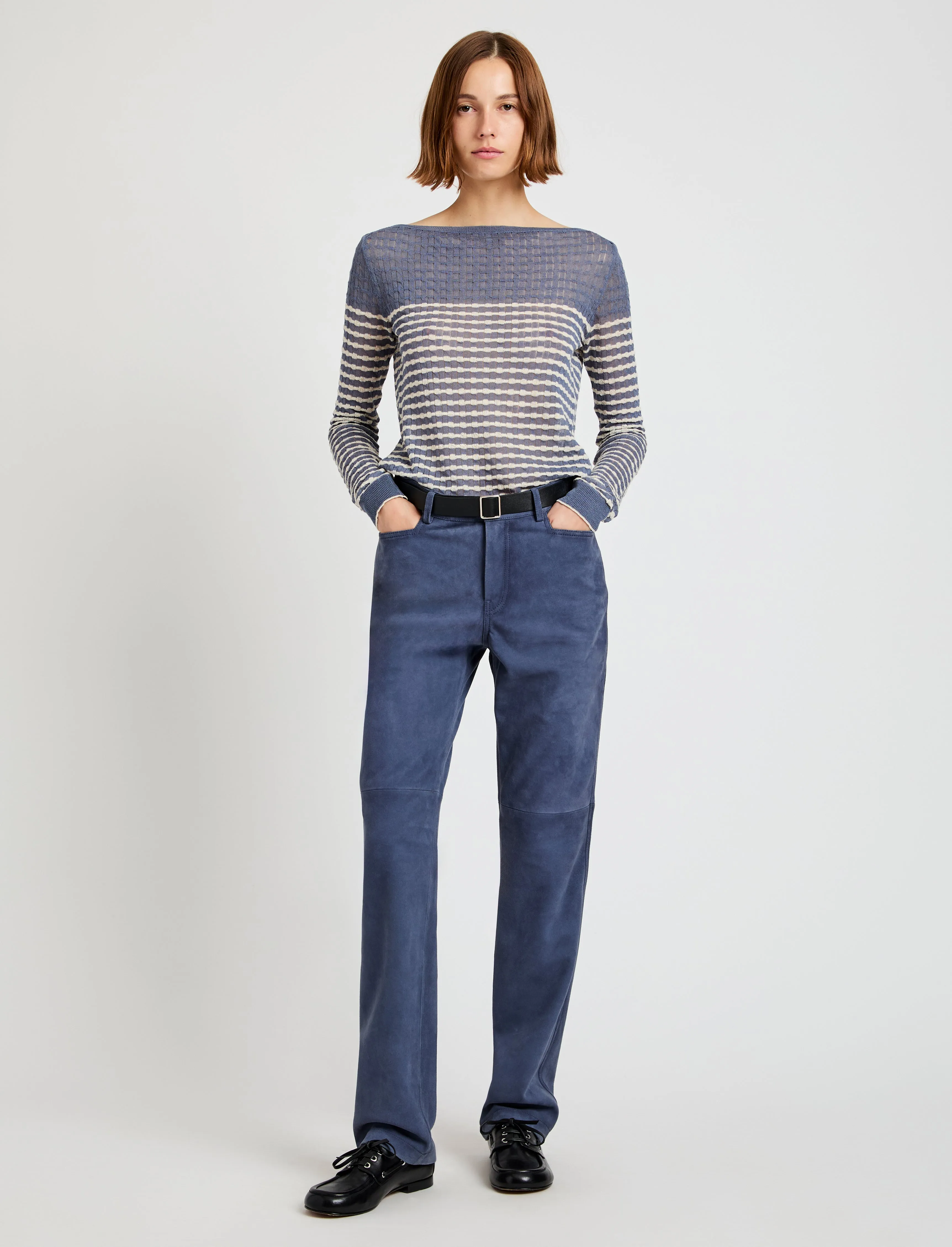Maxine Pant in Suede sold by Proenza Schouler product image thumbnail 2
