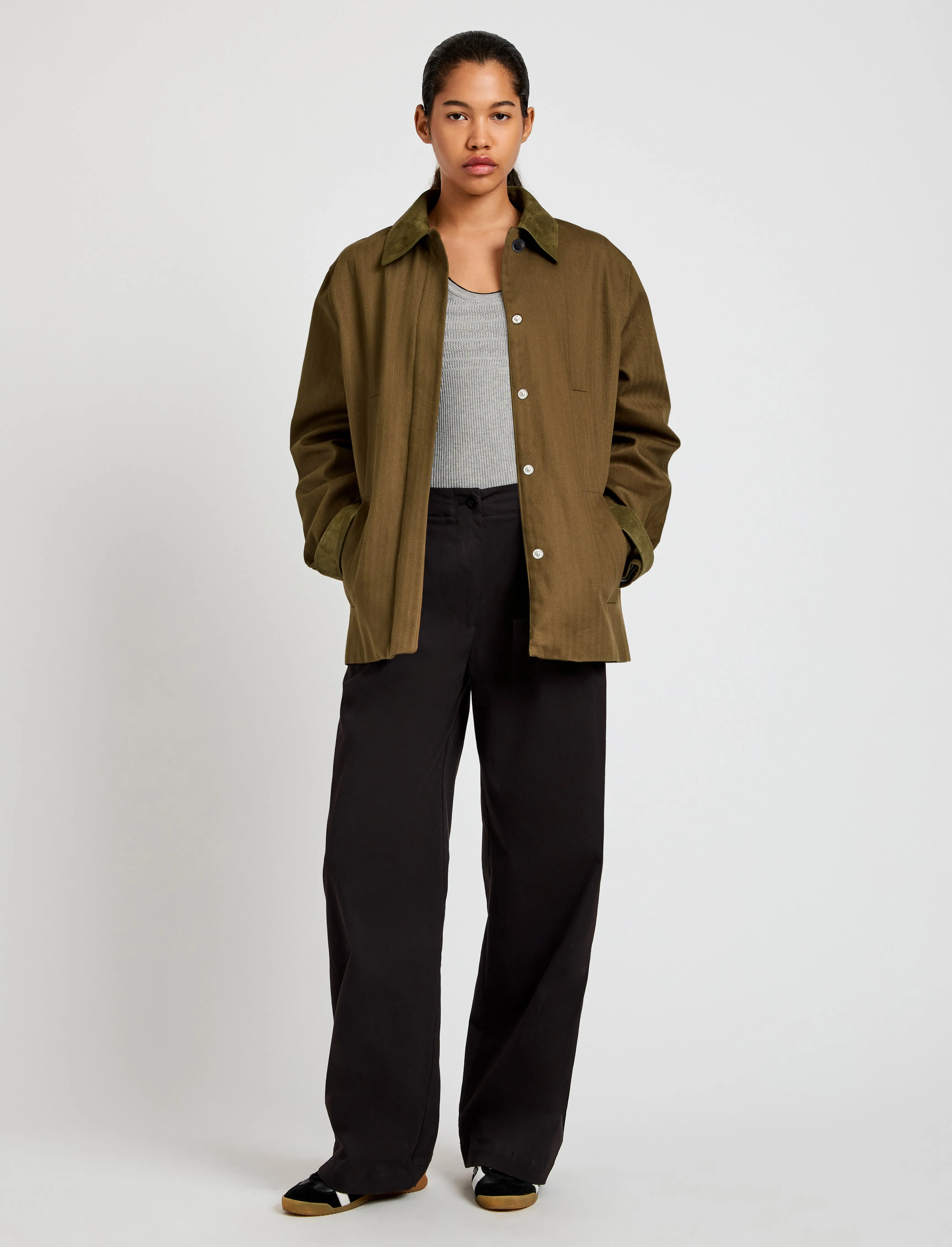 Angela Jacket in Fine Herringbone sold by Proenza Schouler product image thumbnail 3