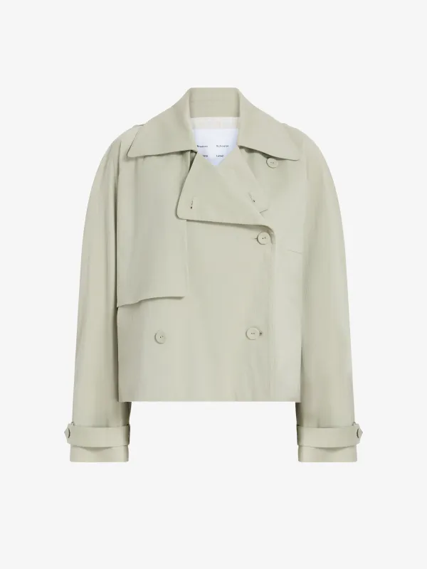 Yasmin Cropped Trench in Cotton made by Proenza Schouler