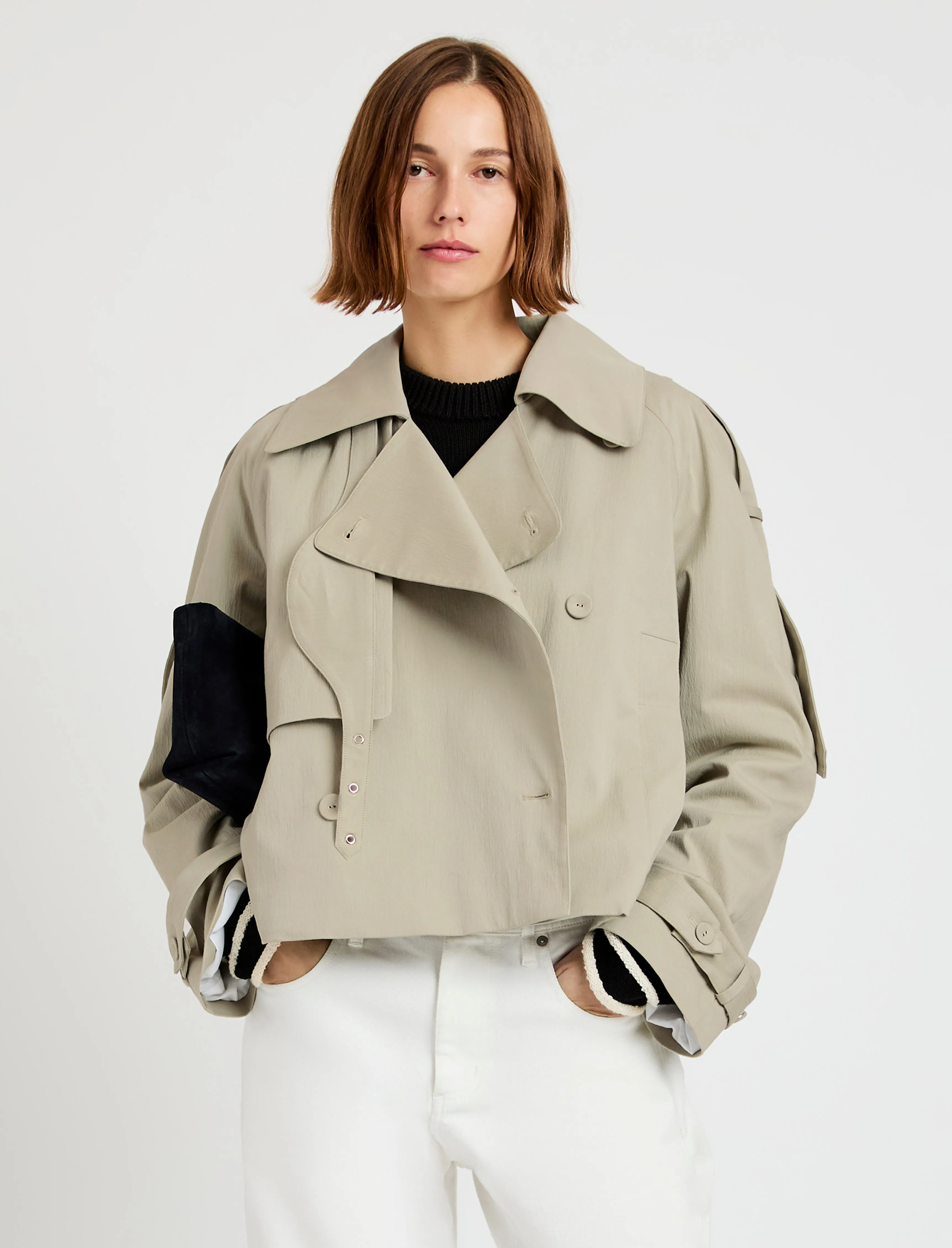 Yasmin Cropped Trench in Cotton sold by Proenza Schouler product image thumbnail 2