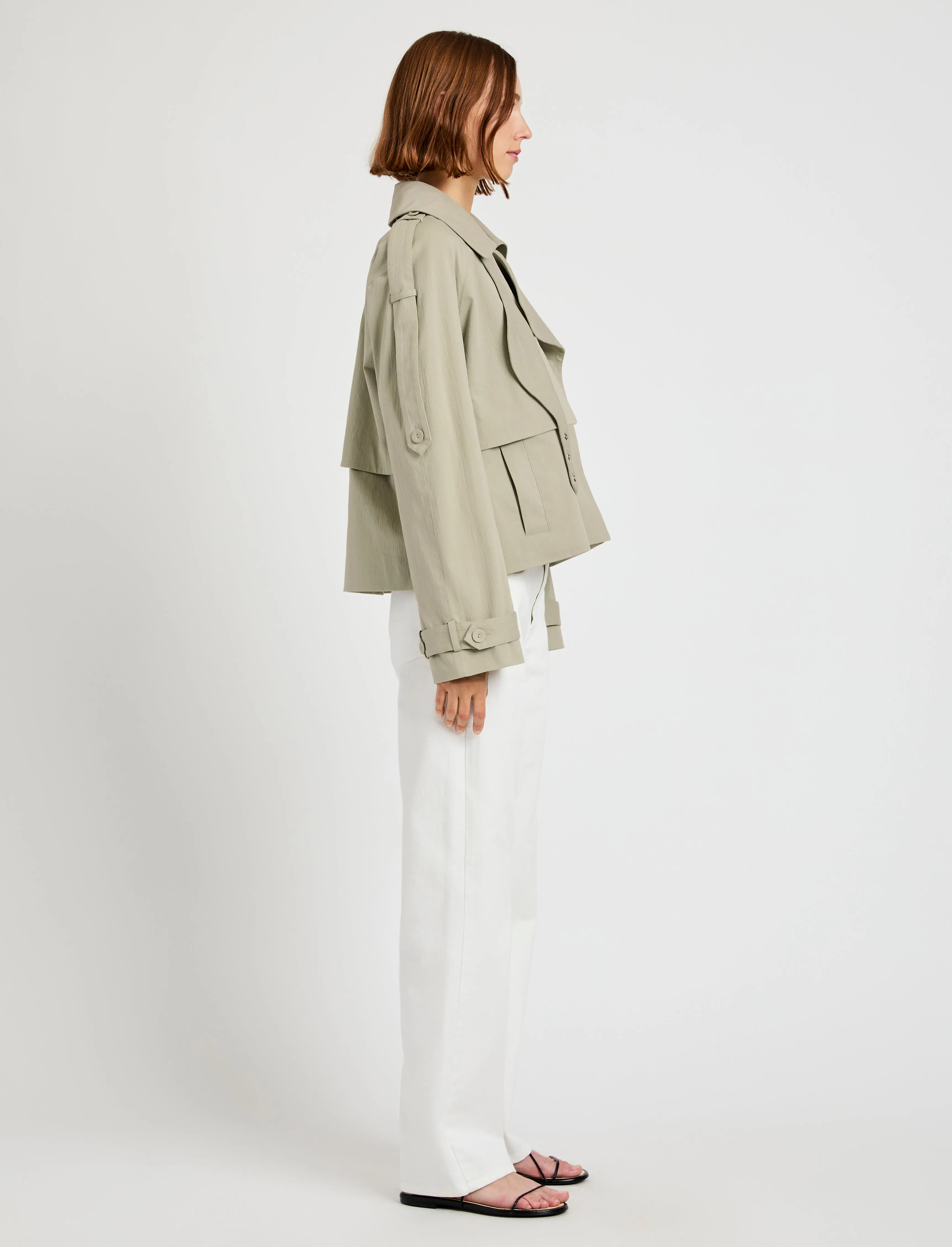 Yasmin Cropped Trench in Cotton sold by Proenza Schouler product image thumbnail 4