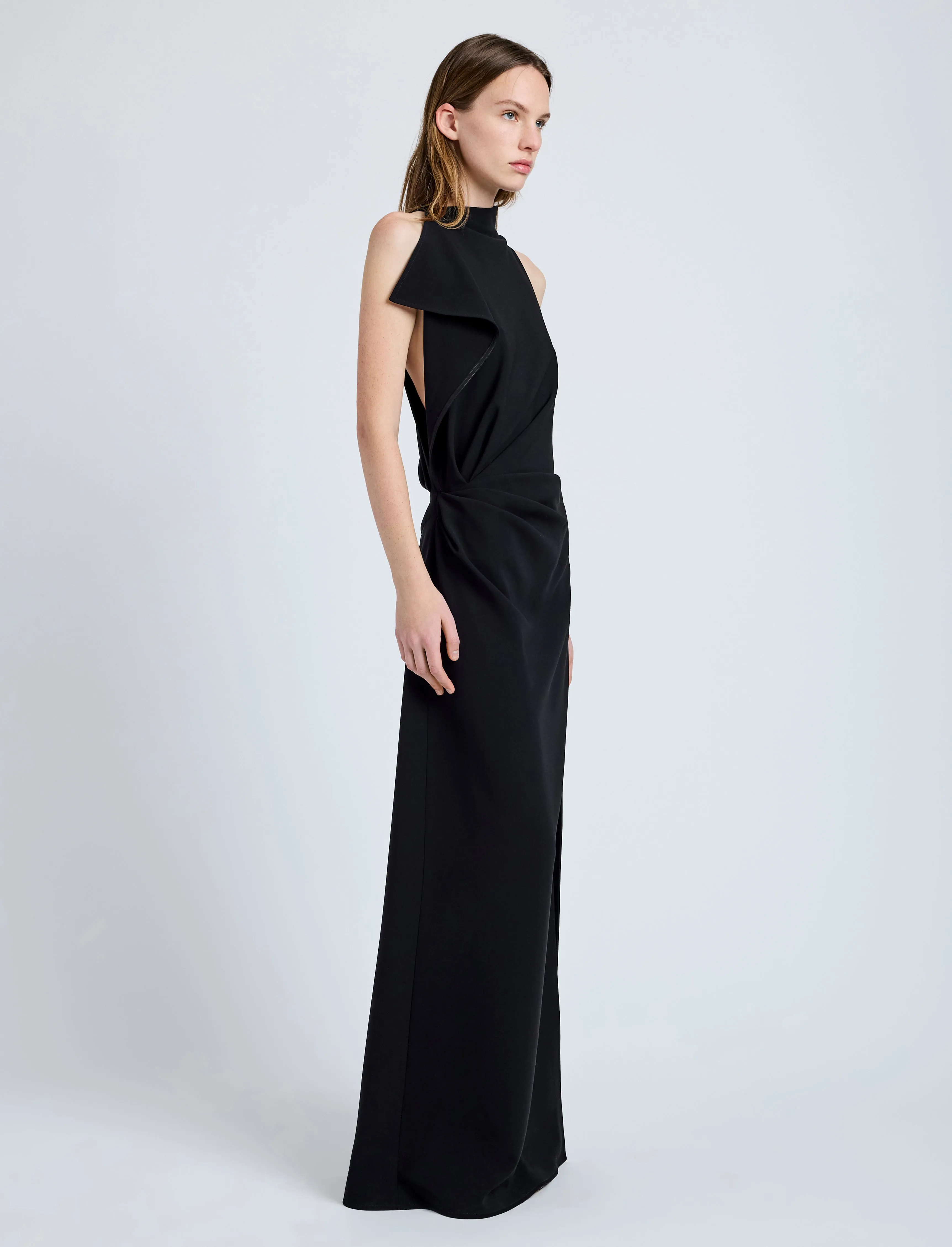 Devyn Dress in Matte Double Crepe sold by Proenza Schouler product image thumbnail 3