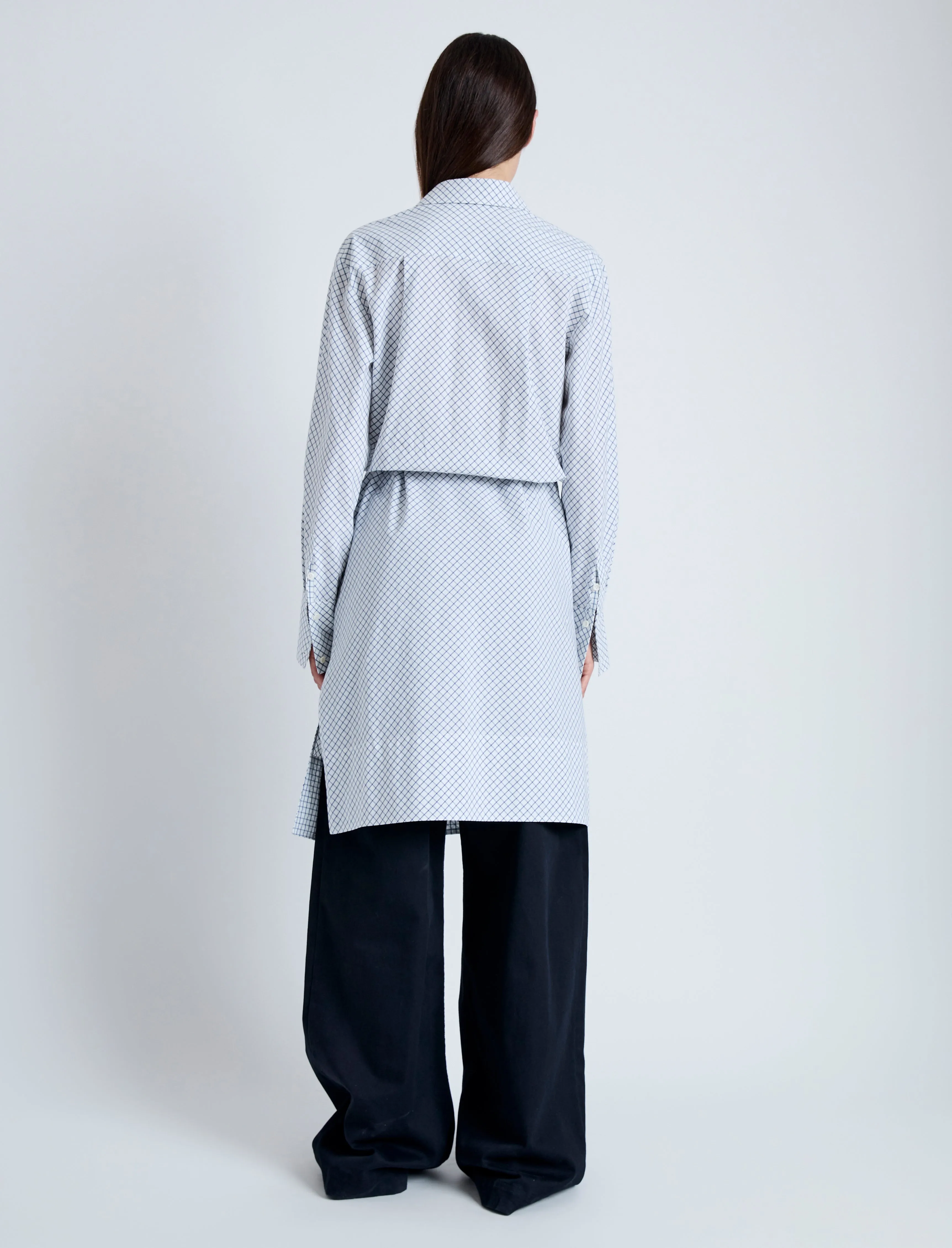 Lane Wrap Dress in Yarn Dye Shirting sold by Proenza Schouler product image thumbnail 4