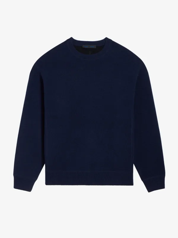 Zach Sweater in Double Face - NAVY sold by Proenza Schouler