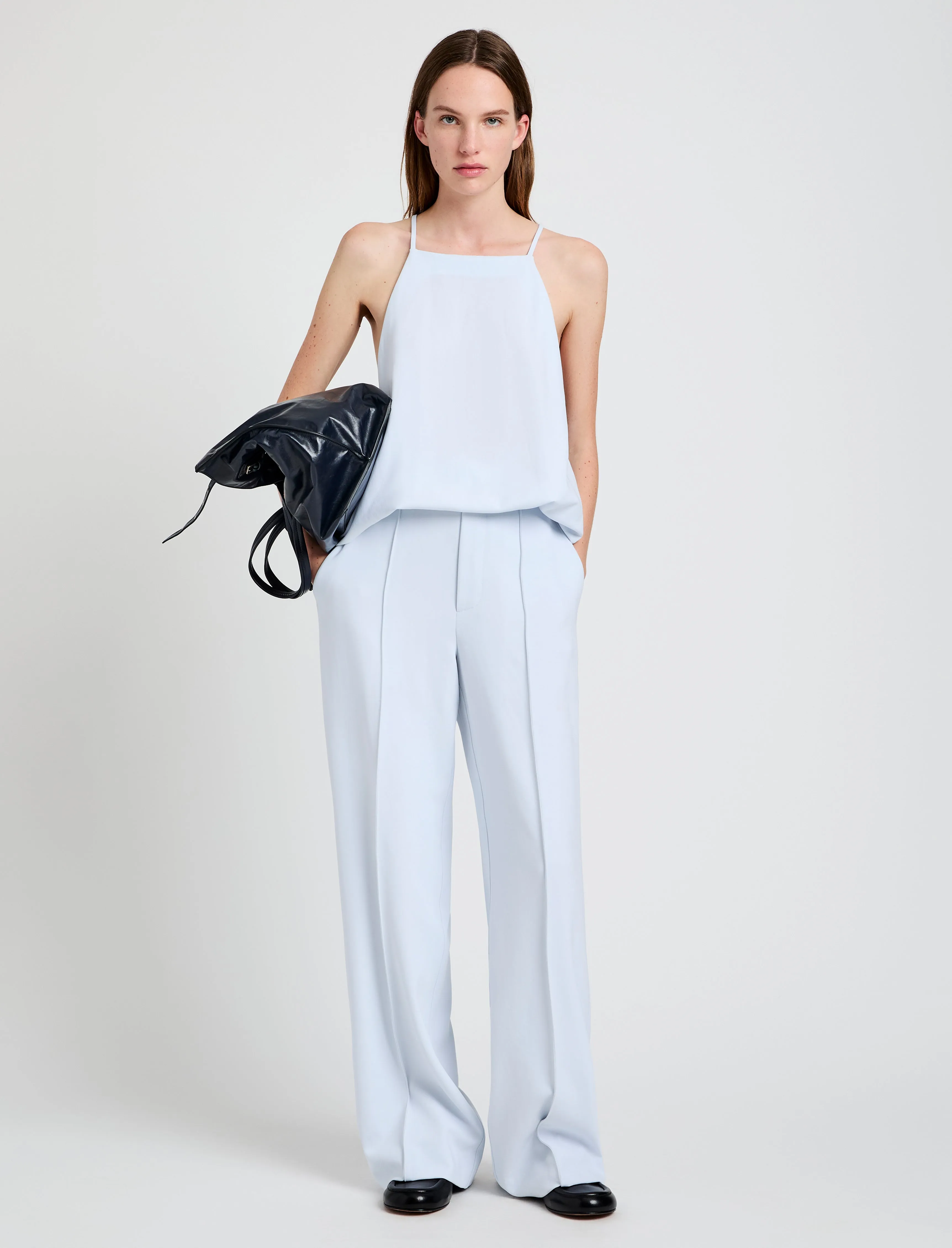 Weyes Pant in Matte Double Crepe sold by Proenza Schouler product image thumbnail 2