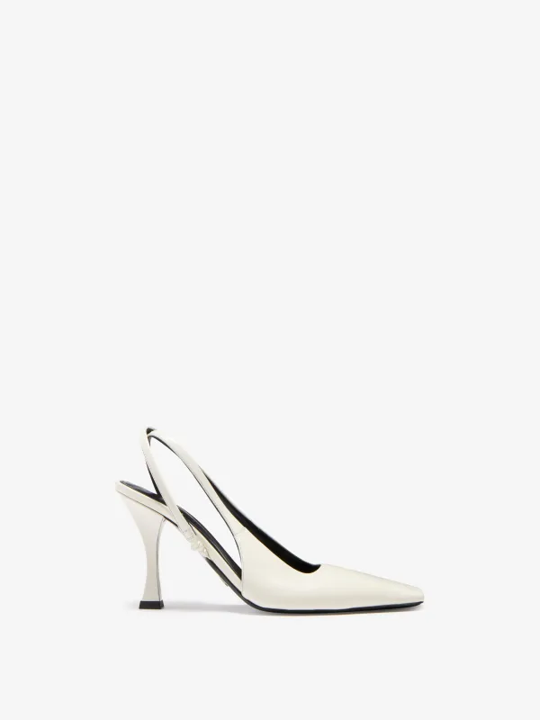 Trap Cross Slingback Pumps in Spazzolato Leather made by Proenza Schouler