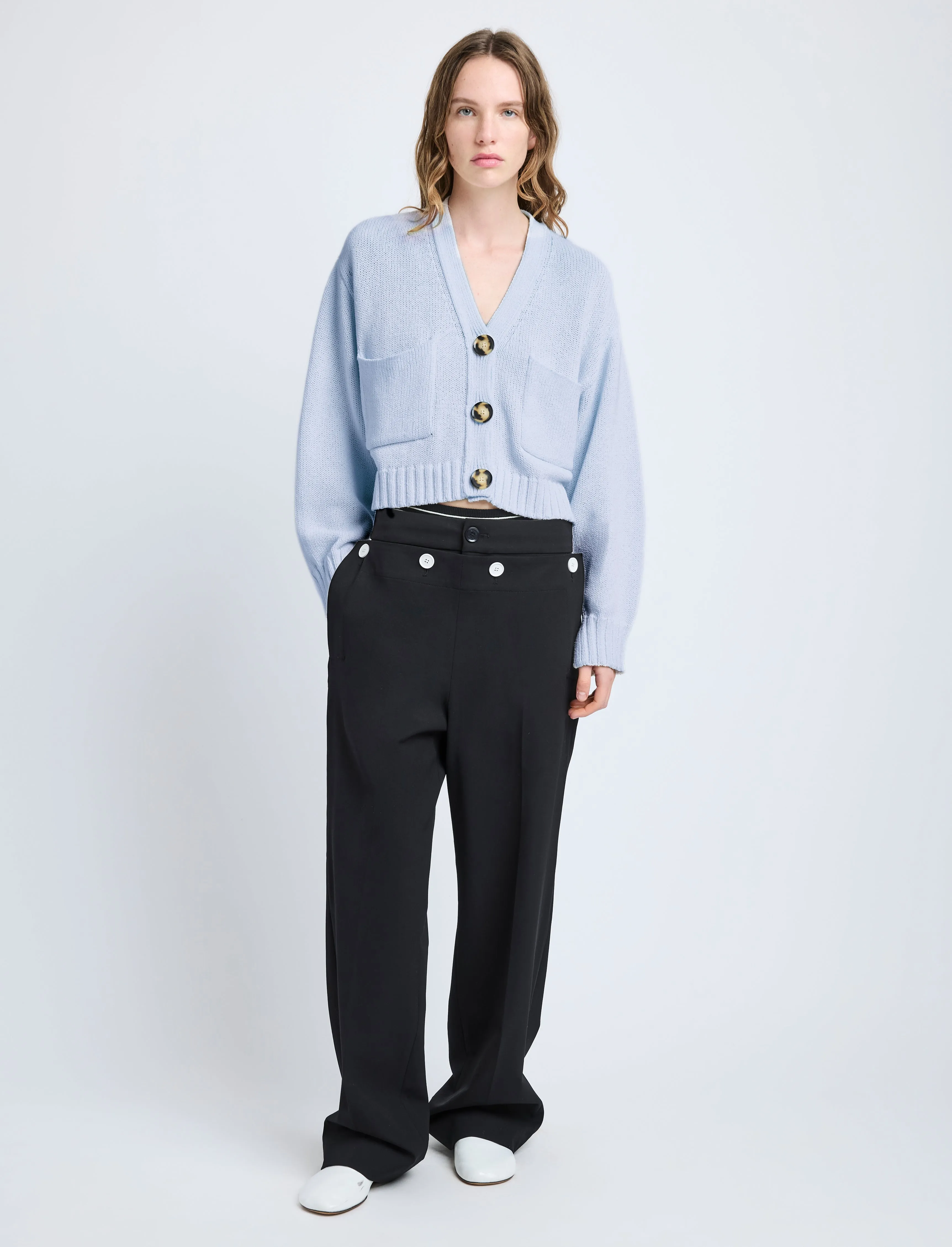 Sofia Cardigan in Cotton Knit sold by Proenza Schouler product image thumbnail 3