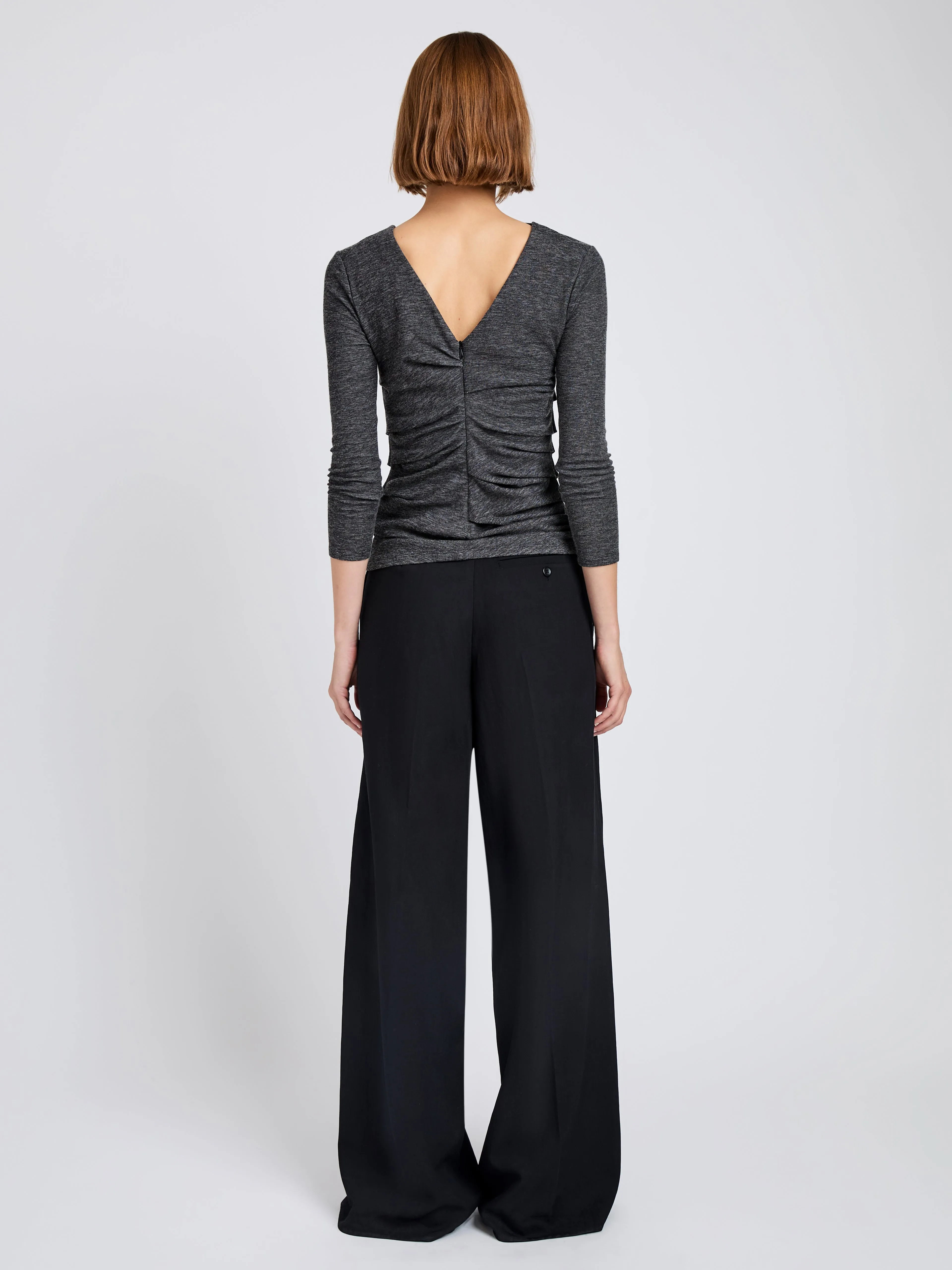 Lydia Pant in Drapey Suiting sold by Proenza Schouler product image thumbnail 4