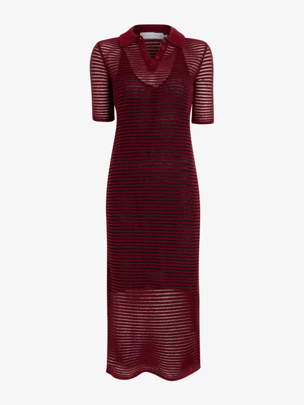 Meline Dress in Cashmere Silk Stripe made by Proenza Schouler