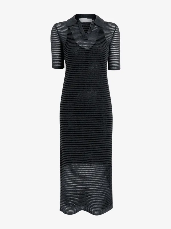 Meline Dress in Cashmere Silk Stripe made by Proenza Schouler