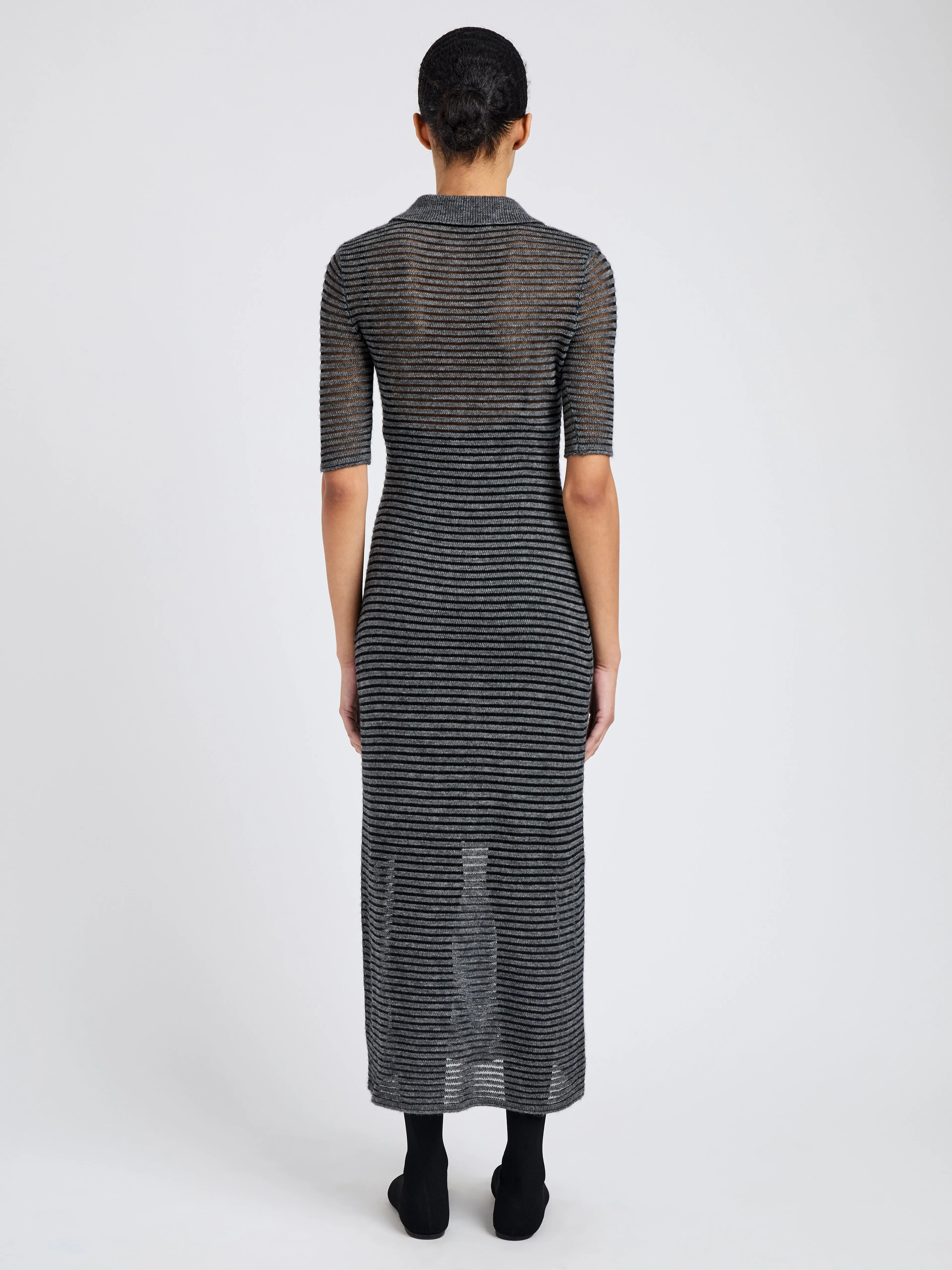 Meline Dress in Cashmere Silk Stripe sold by Proenza Schouler product image thumbnail 4