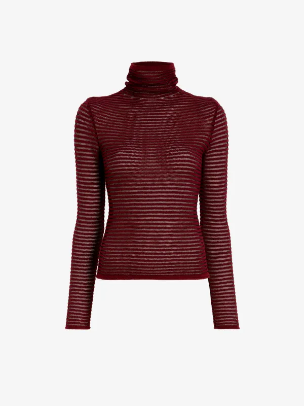 Hailey Sweater in Cashmere Silk Stripe sold by Proenza Schouler