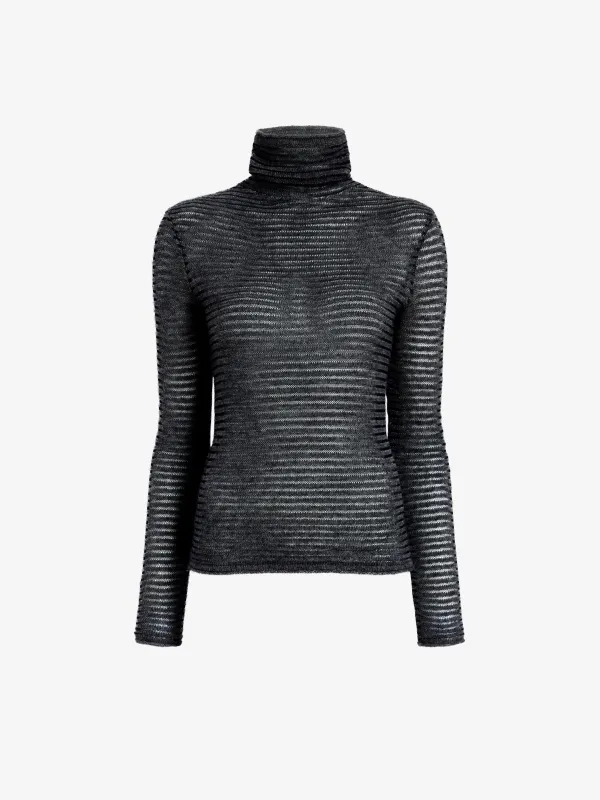 Hailey Sweater in Cashmere Silk Stripe sold by Proenza Schouler