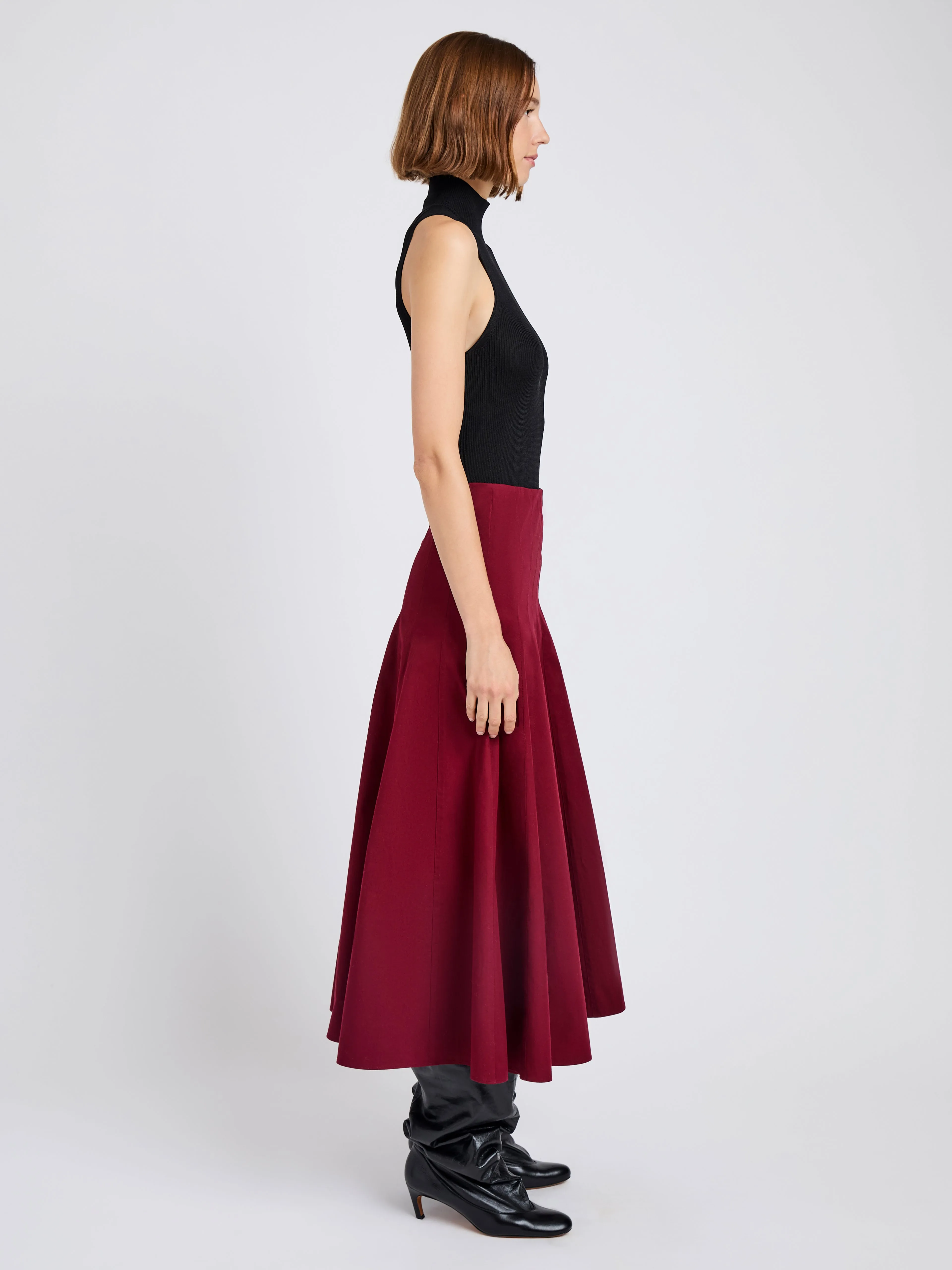 Heidi Skirt in Tech Cotton sold by Proenza Schouler product image thumbnail 3