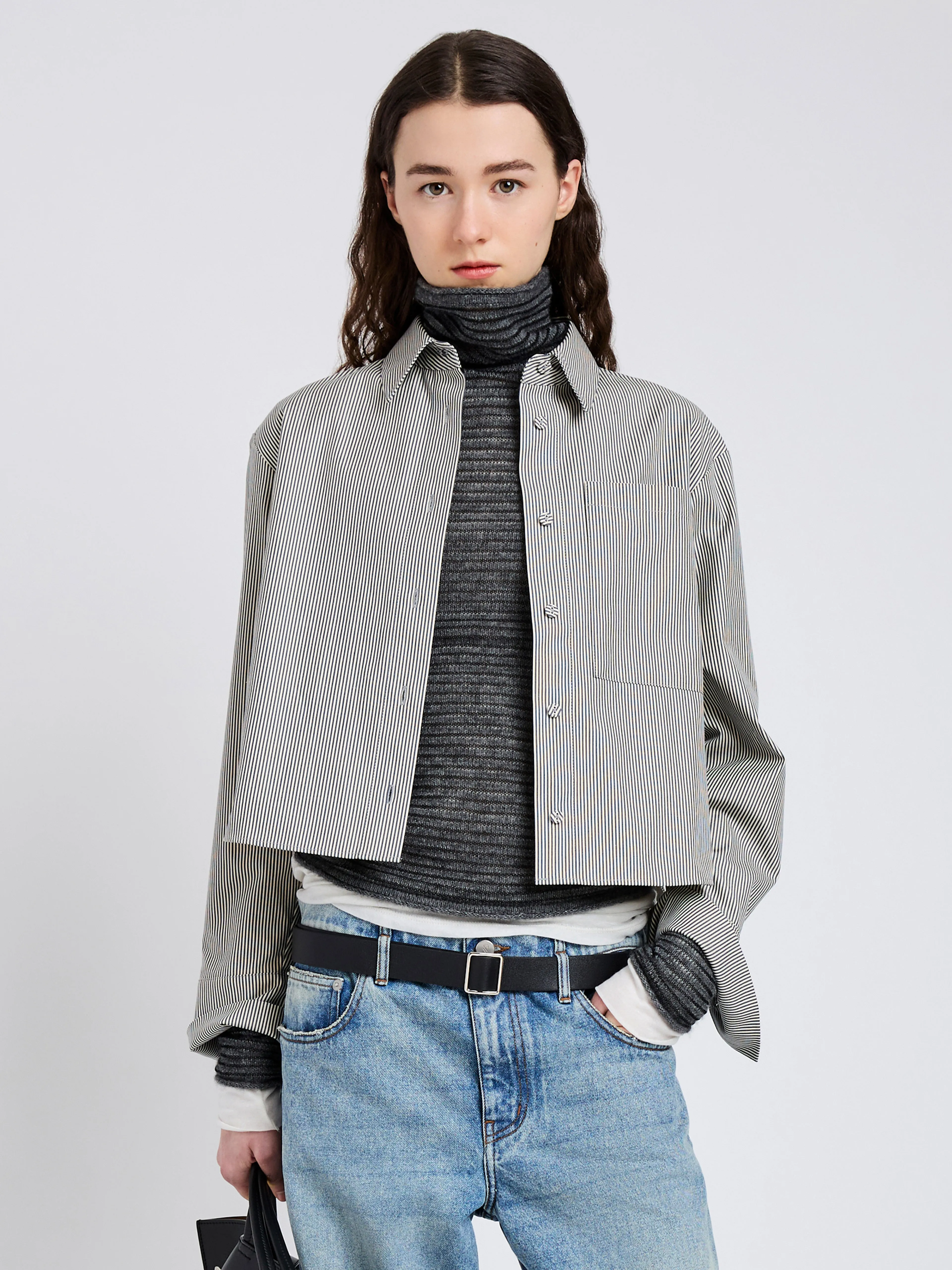 Olive Shirt in Stripe Cotton sold by Proenza Schouler product image thumbnail 2
