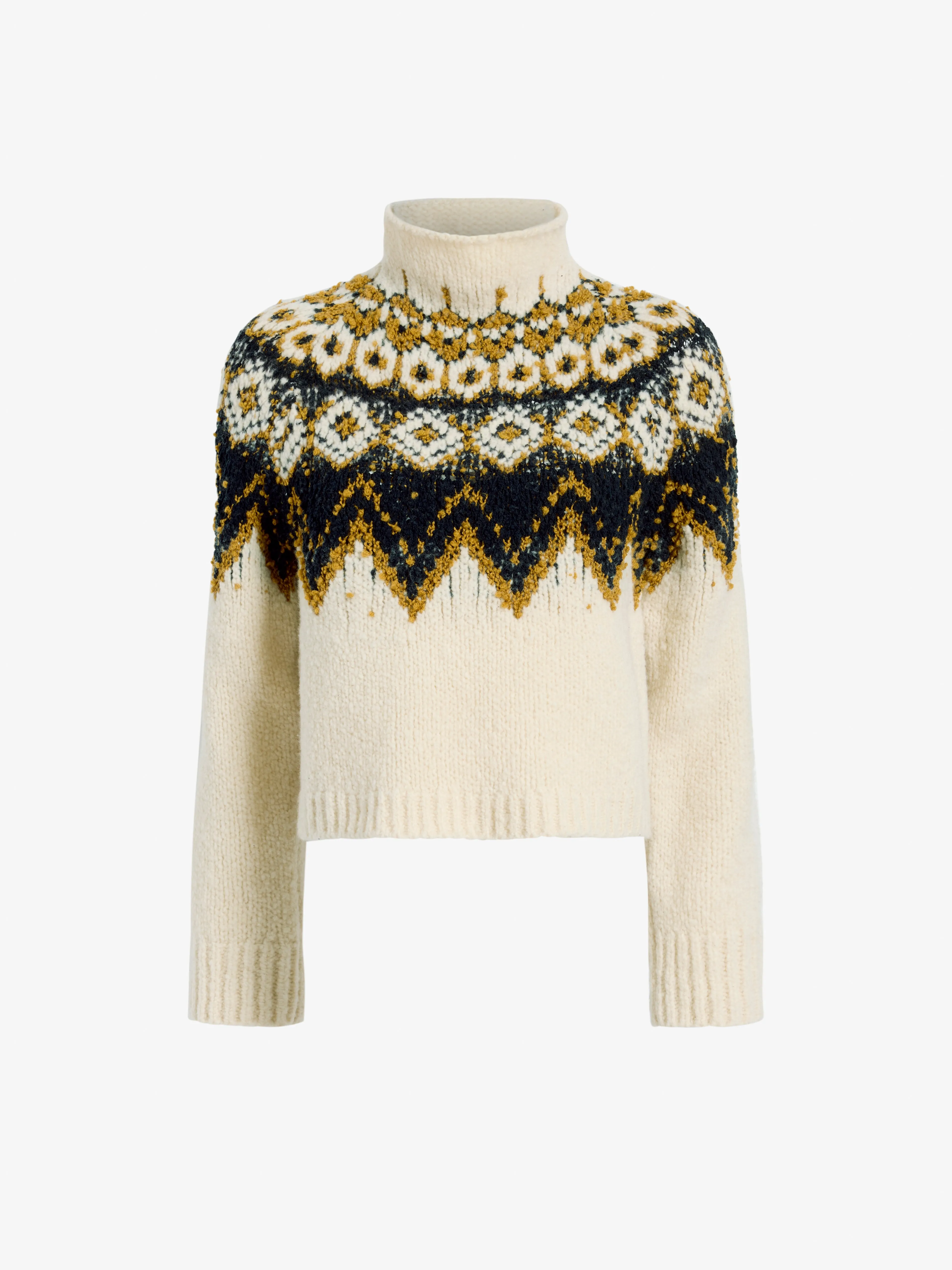 Lizzy Sweater in Textured Fairisle sold by Proenza Schouler