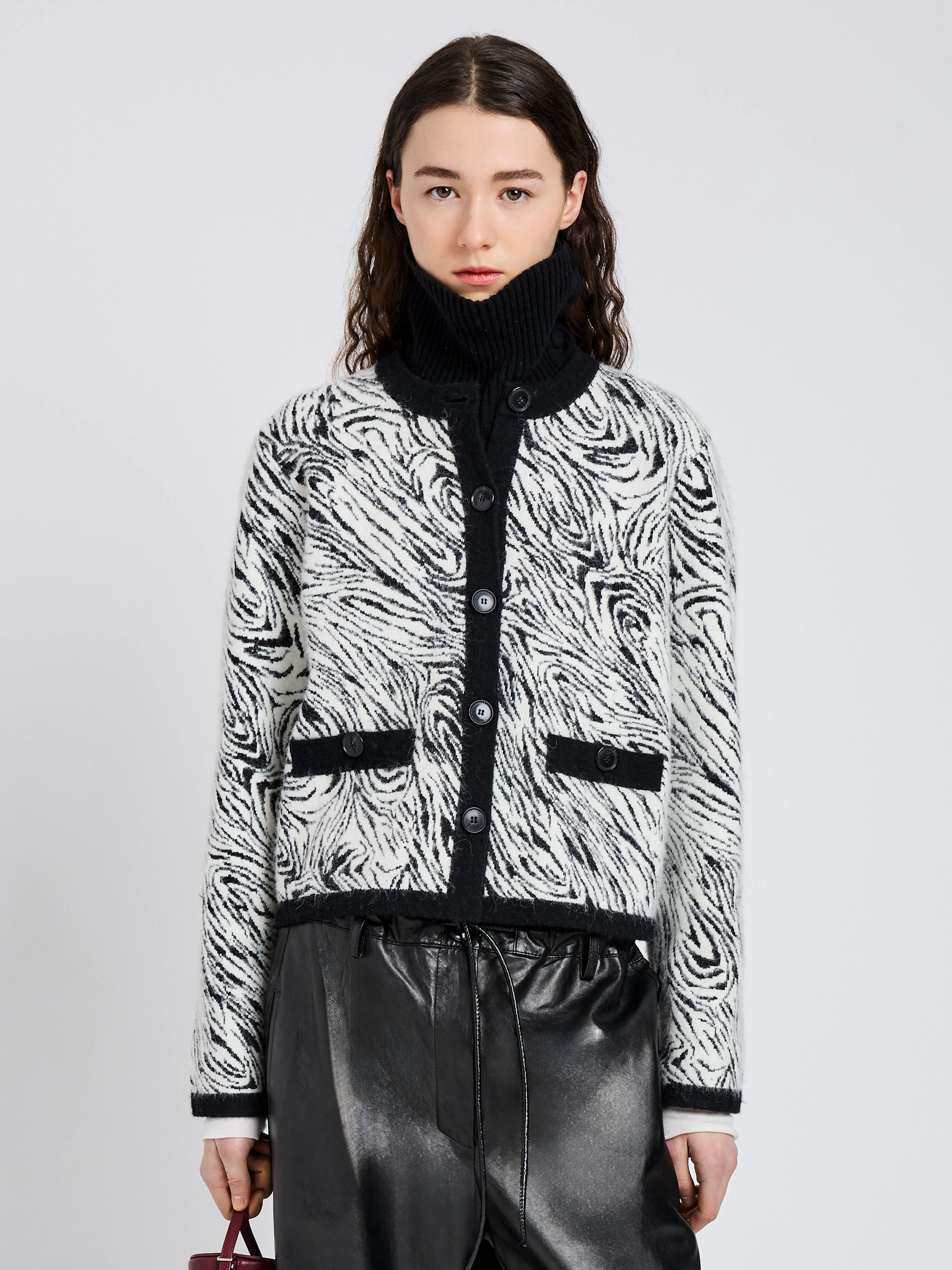 Amina Jacket in Jacquard Alpaca sold by Proenza Schouler product image thumbnail 2