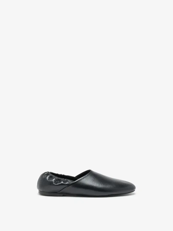 Ruched Tee Slippers in Slick Calf sold by Proenza Schouler