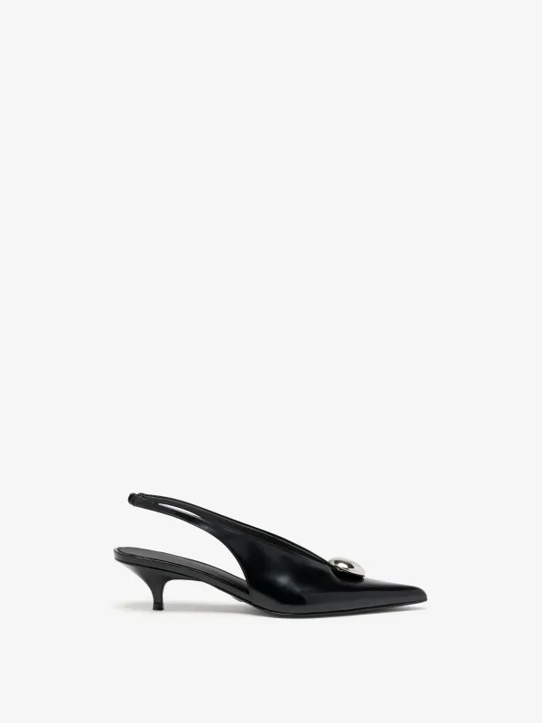 Dome Slash Slingbacks in Polished Calf sold by Proenza Schouler