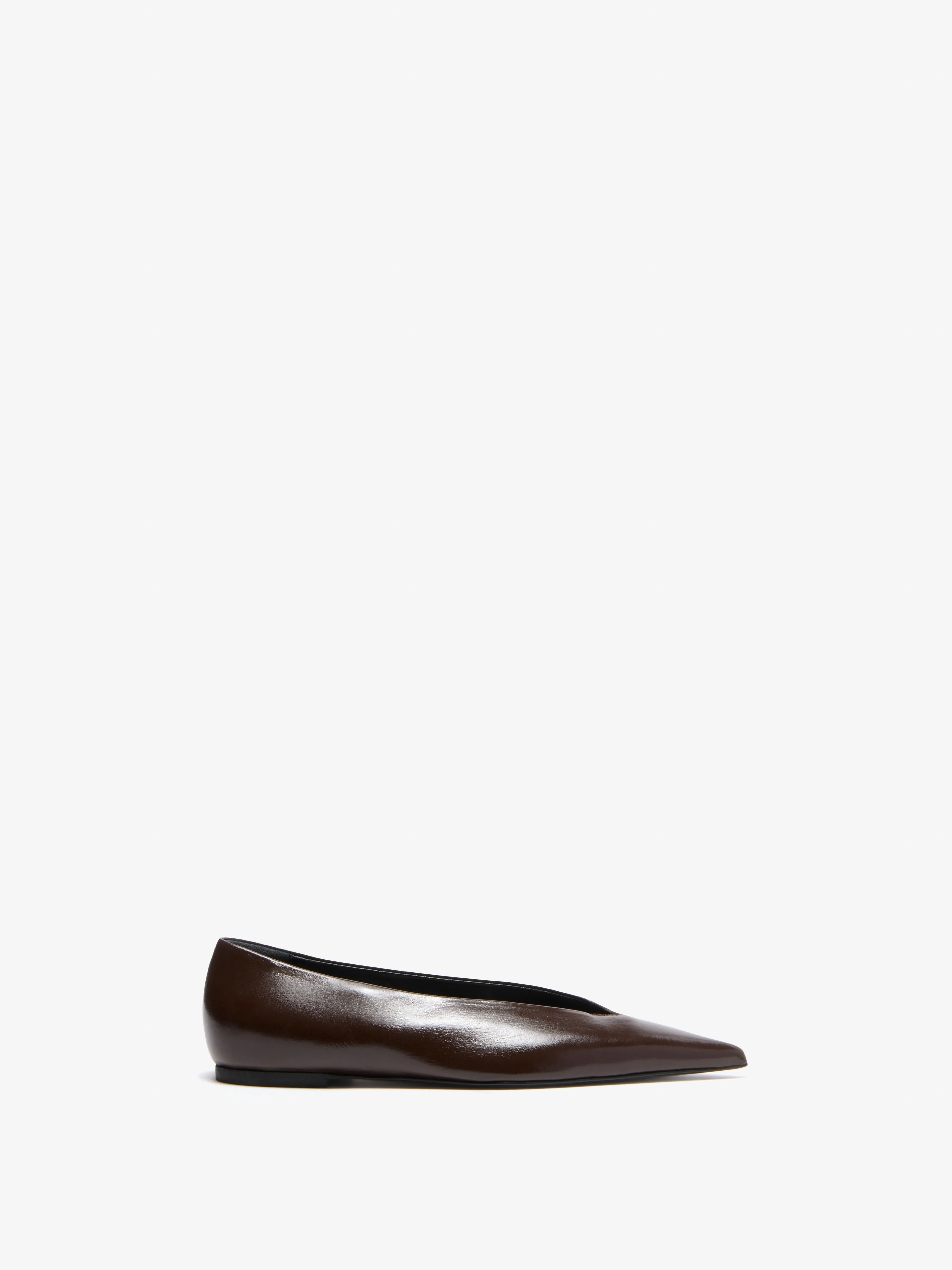Slash Flats in Slick Nappa sold by Proenza Schouler